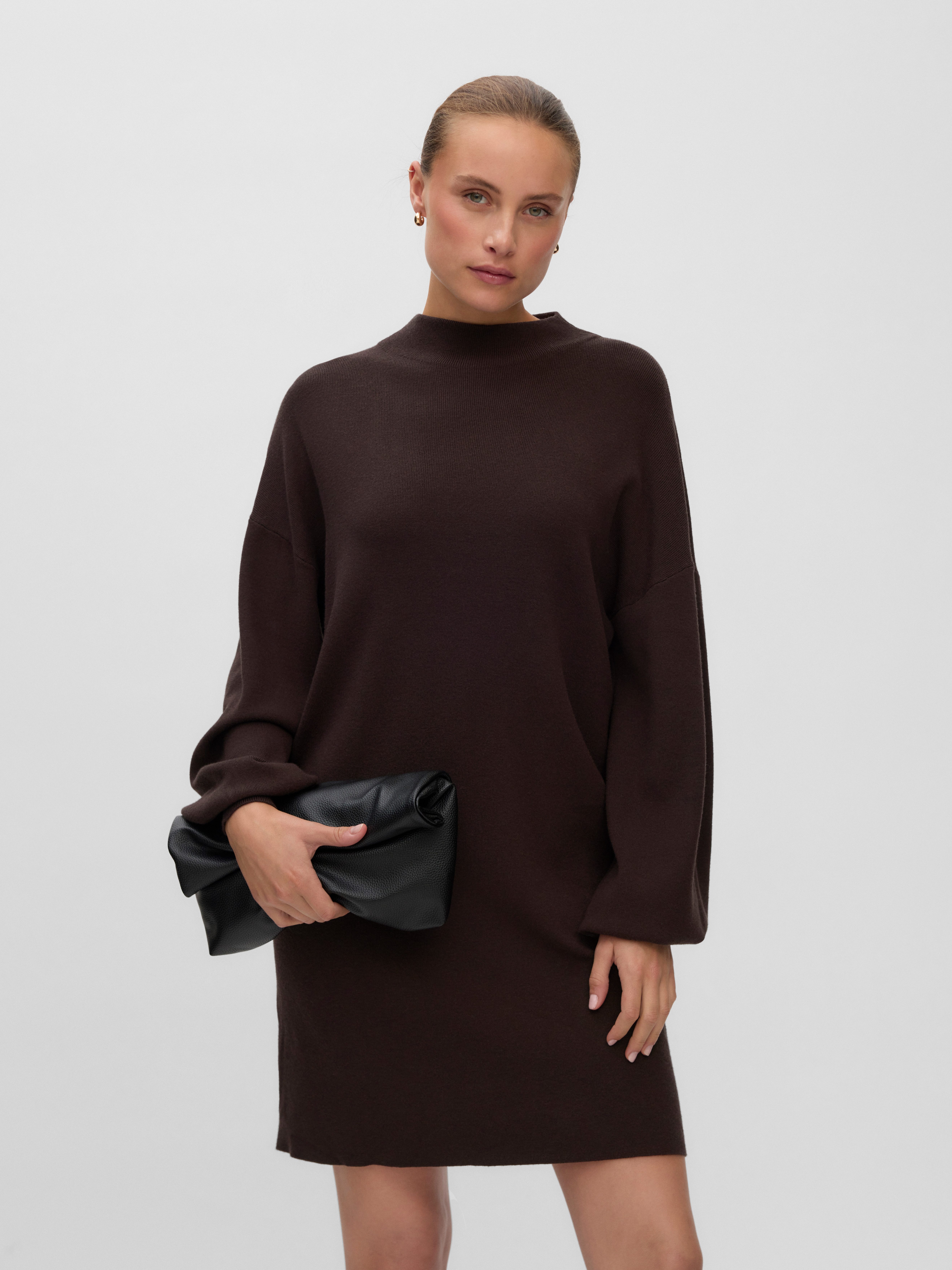 Vero Moda Strickkleid VMNANCY LS FUNNELNECK DRESS GA NOOS Viskosemischung, loose fit