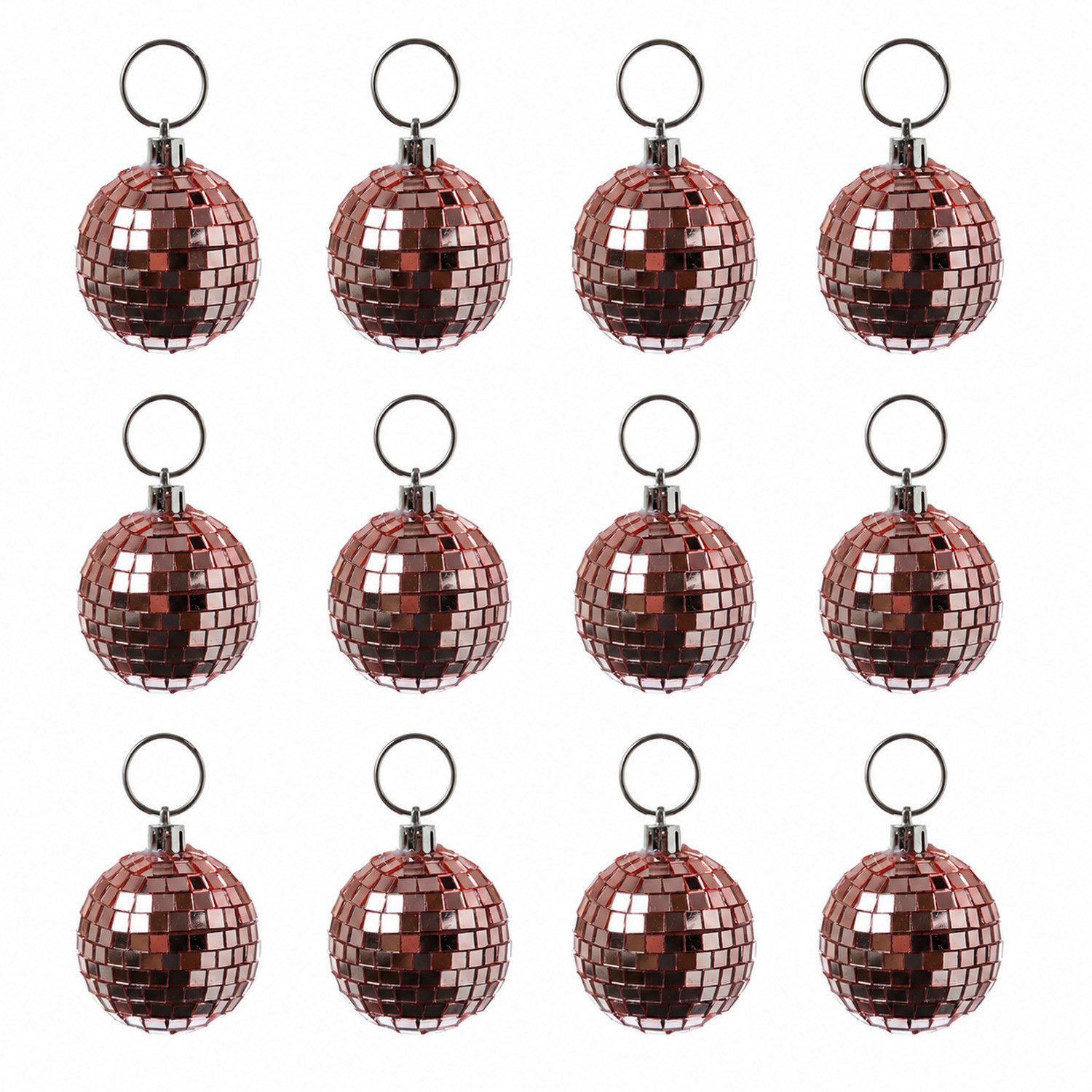 SATISFIRE Discolicht Spiegelkugel 5cm Mini Discokugel coole Party Disko Deko kupfer 12Stück