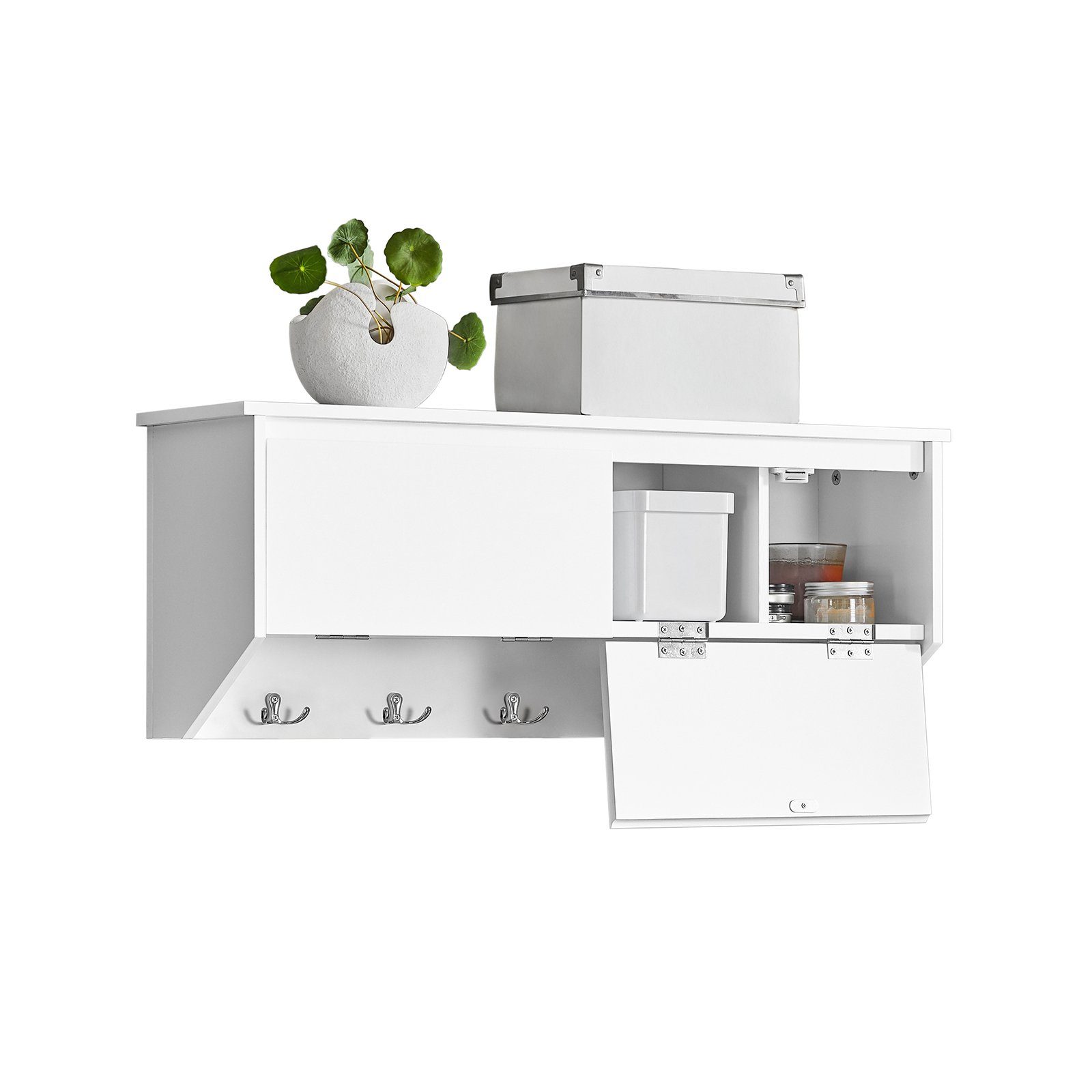 SoBuy Wandgarderobe FHK24, Flurgarderobe Kleiderhaken Hängeregal günstig online kaufen