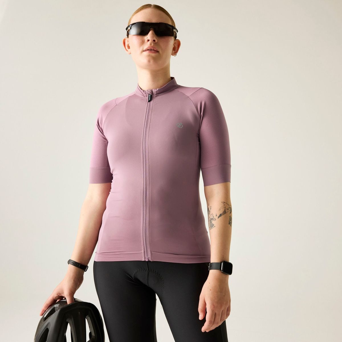 Dare2b Radtrikot Lightning Sht Slve Damen-Radtrikot mit aerodynamischem Design, UV-Schutz, hoher
