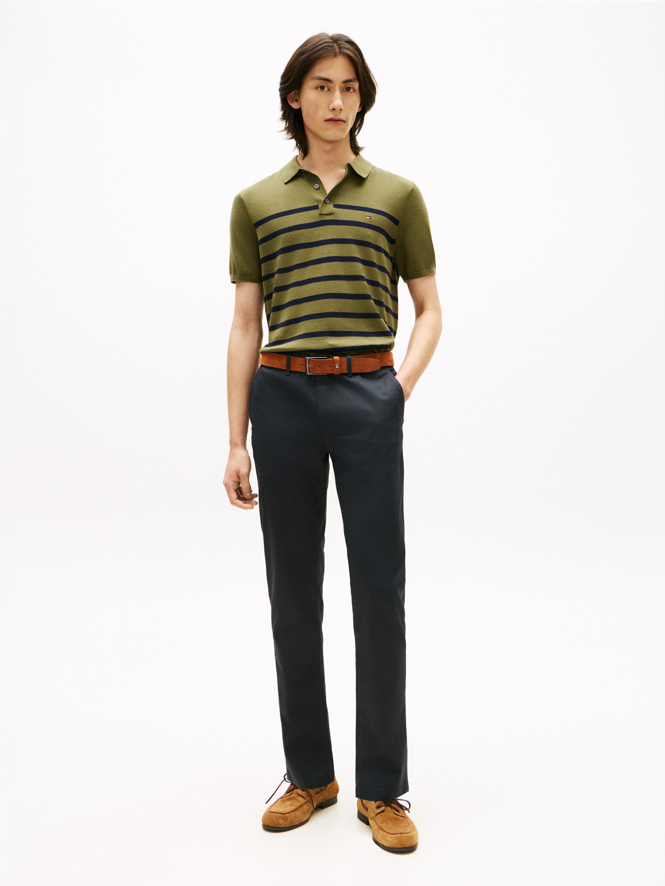 Tommy Hilfiger 5-Pocket-Hose BLEECKER PRINTED STRUCTURE slim fit, modisch, mit Struktur