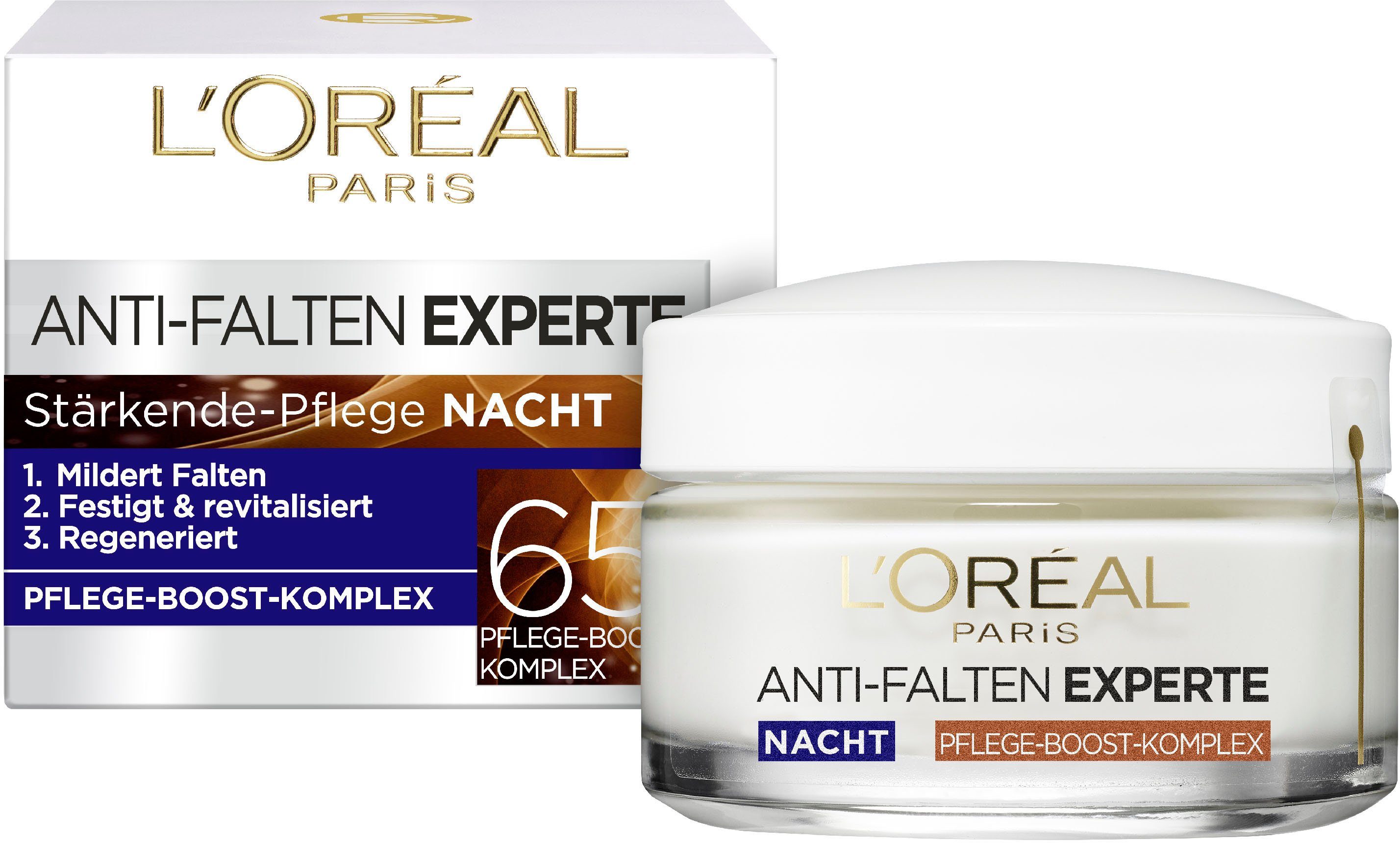 L'ORÉAL PARIS Anti-Aging-Creme Anti-Falten Experte für Feuchtigkeitspflege Haut Nacht 65