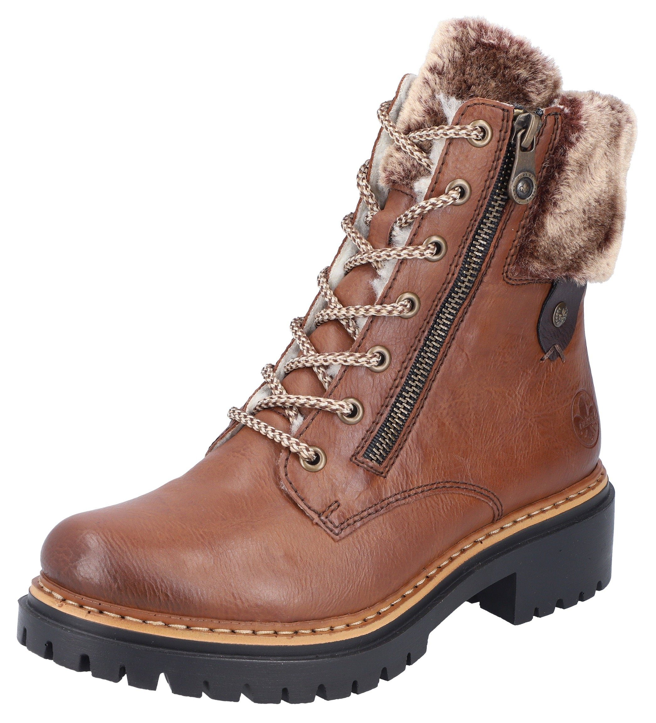 Schaft Fellimitat am Winterstiefelette Rieker mit