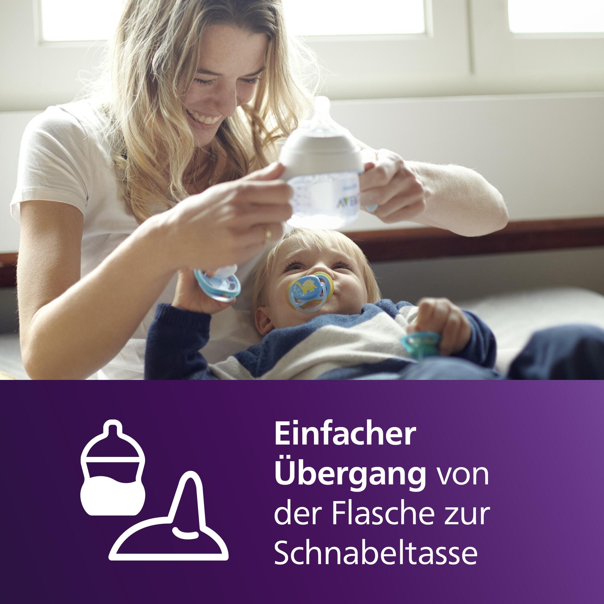 Philips AVENT Babyflasche Natural Response Trinklernbecher, 150ml, extra schnelle Durchflussrate