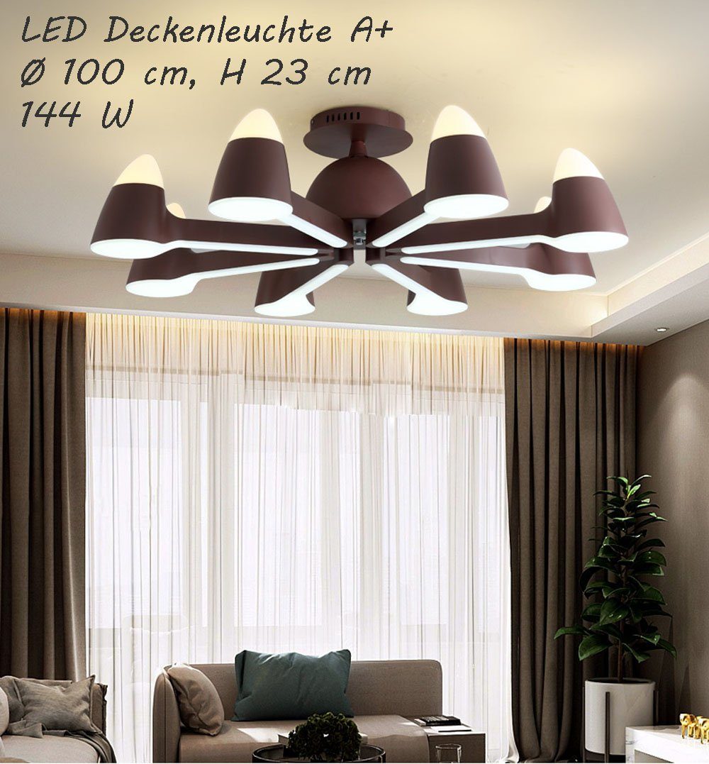 Euroton LED Deckenleuchte LED Deckenlampe Hängelampe Fernbedienung Farbton einstellbar dimmbar, LED fest integriert, Warm- bis Kaltweiß, Mit Fernbedienung