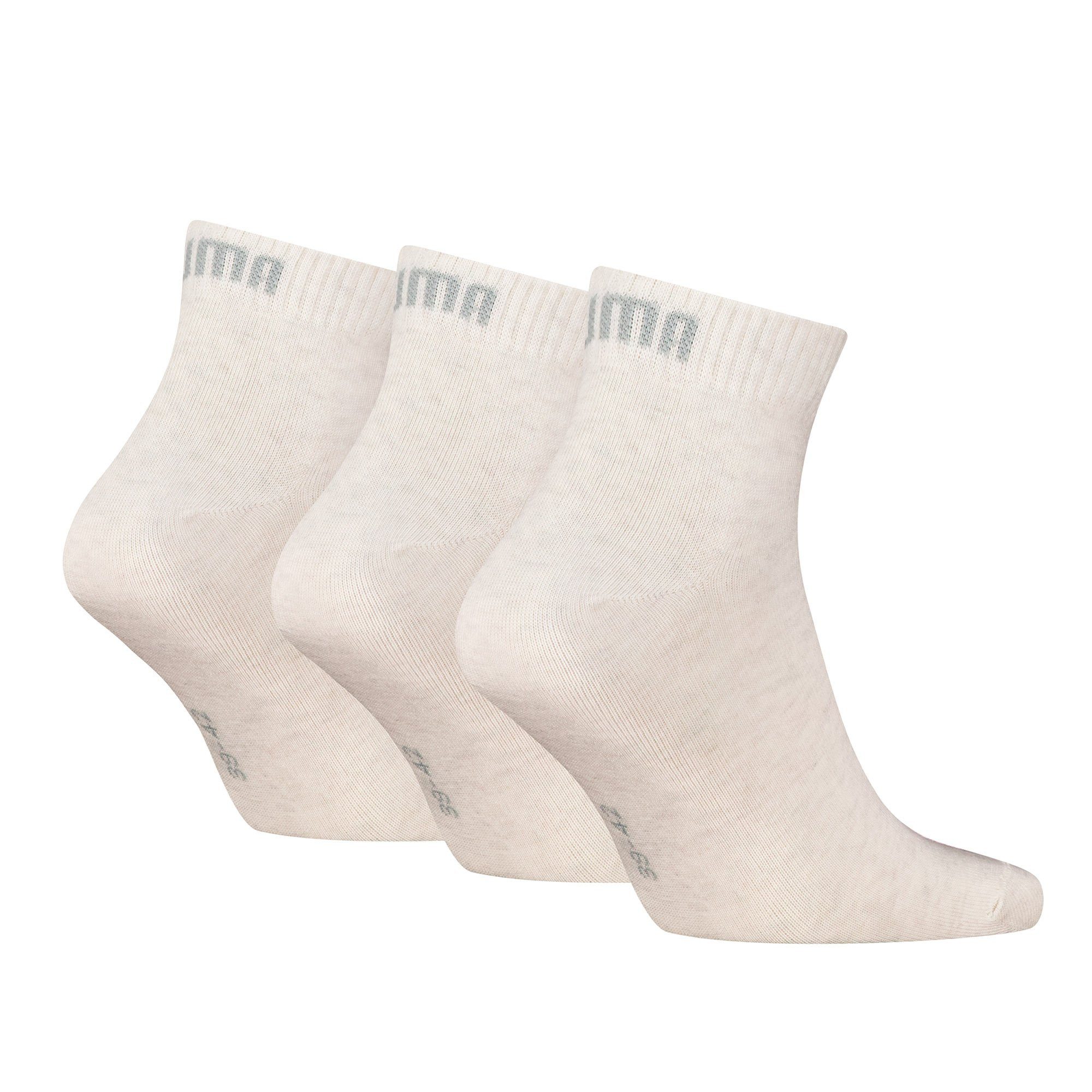 PUMA Kurzsocken Unisex Socken 3er Pack Baumwolle Quarter Plain 3P (Packung, günstig online kaufen