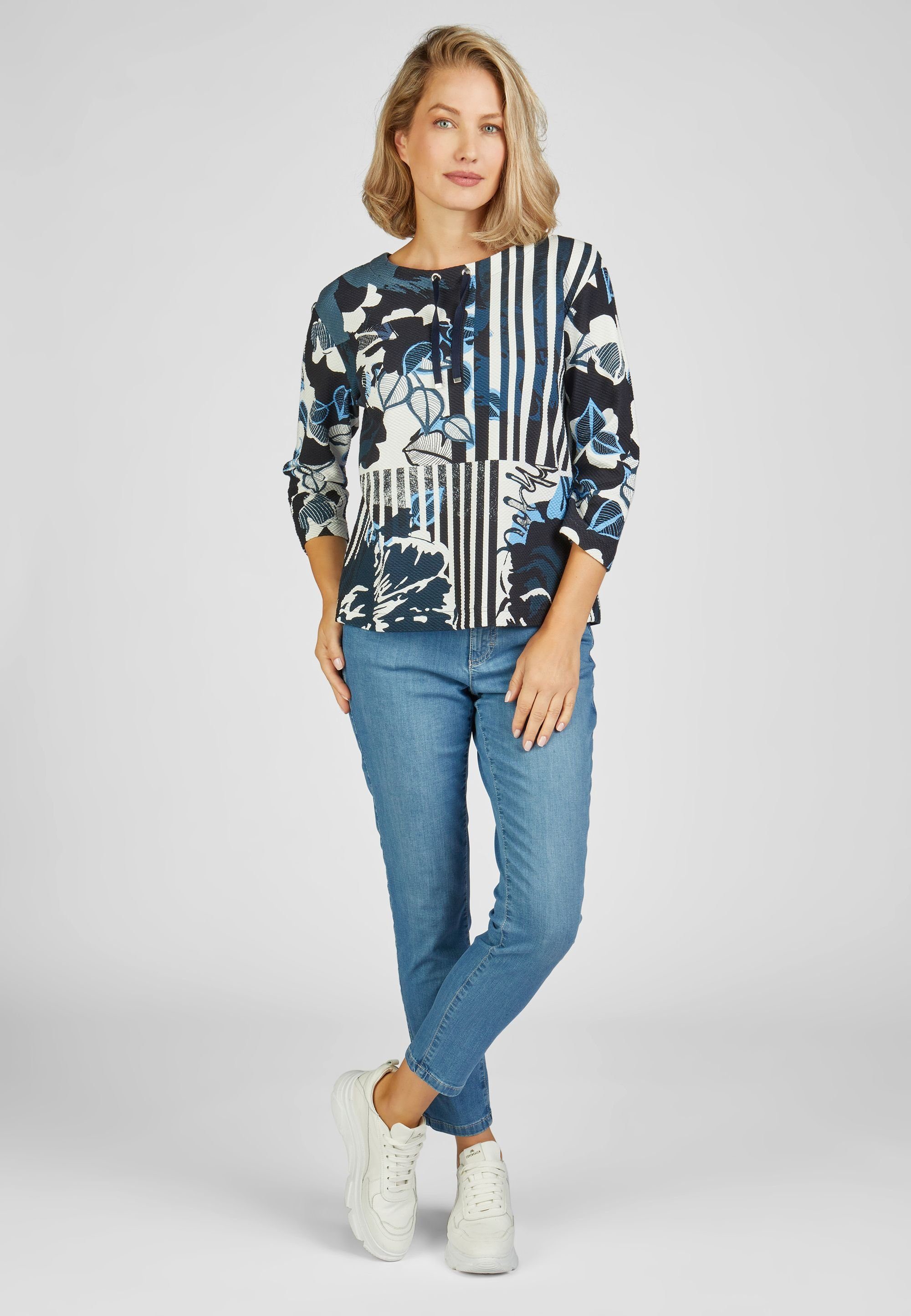 Sweatshirt - Sweatshirt mit Rundhals – "Indigo Love"