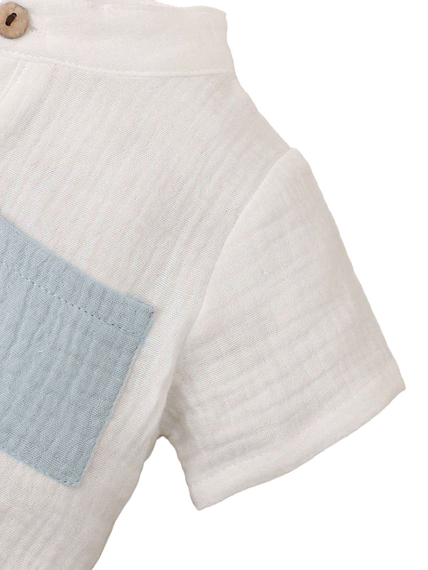 LAPA Shirt & Shorts 2-teiliger Baumwoll-Softanzug Freizeitanzug Jungen Baby in Kontrastfarben für