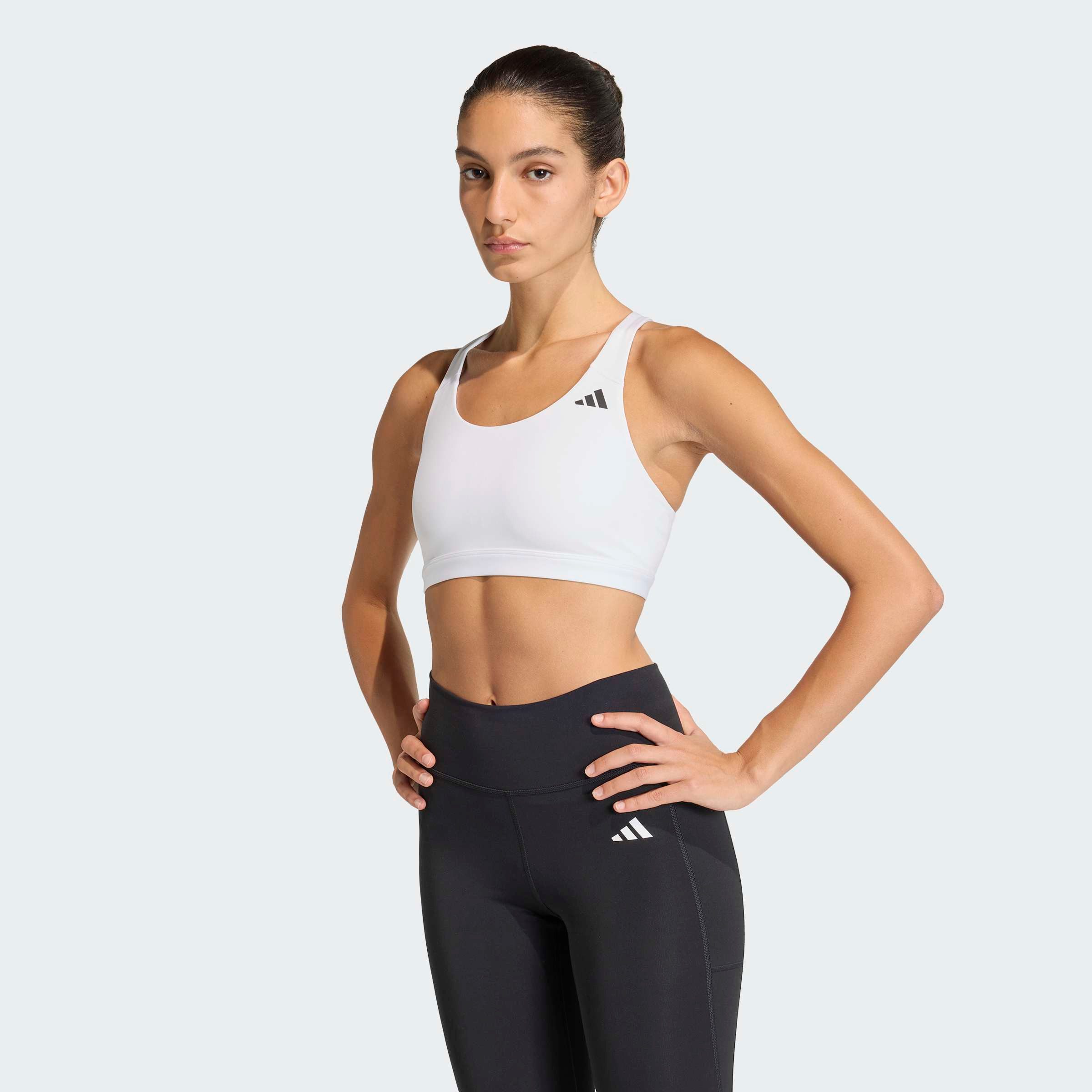 adidas Performance Sport-BH OPTIME ESSENTIALS WORKOUT MEDIUM SUPPORT BH ohne Bügel, mit Climacool® Technologie, aus Polyester
