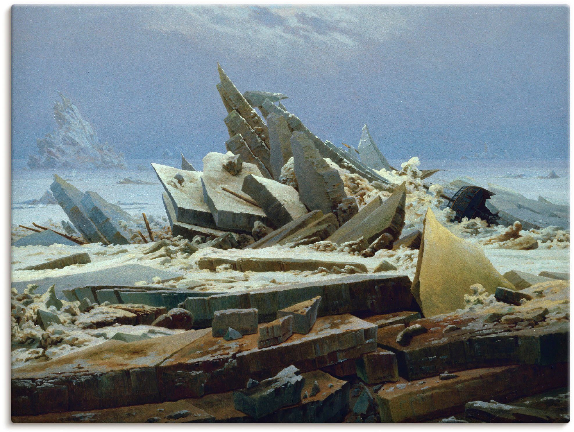 Artland Wandbild Das Eismeer (Die gescheiterte Hoffnung), Gewässer (1 St), als Alubild, Leinwandbild, Wandaufkleber oder Poster in versch. Größen