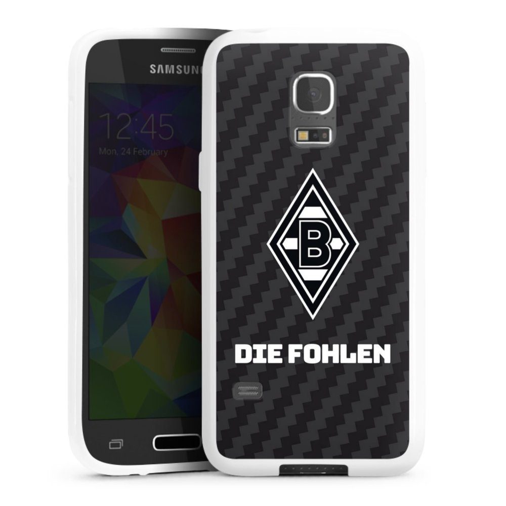 DeinDesign Handyhülle Die Fohlen Carbon, Hülle Borussia Mönchengladbach Carbon Gladbach