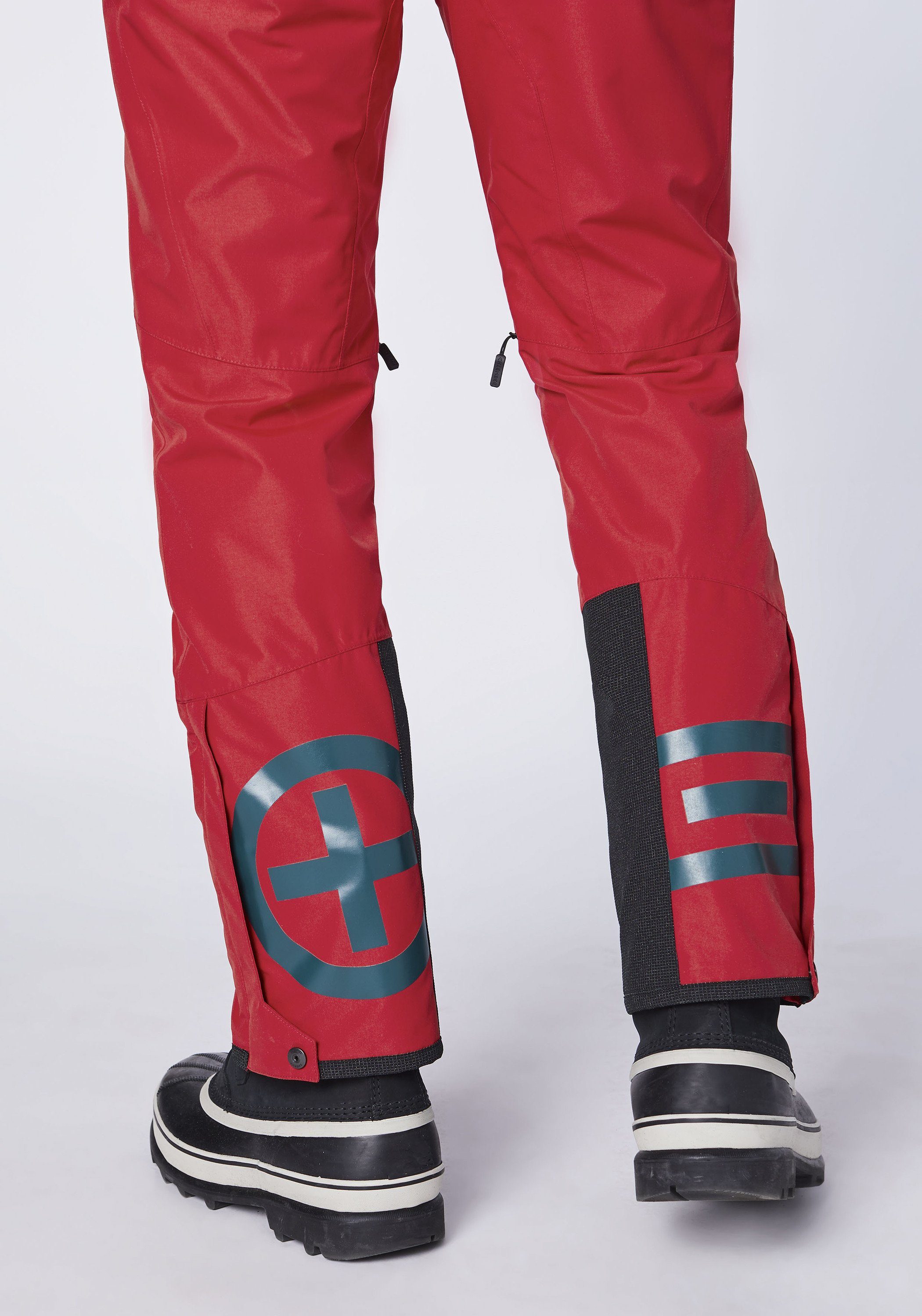 mit Schneefang rot 1 Chiemsee dunkel Skihose Sporthose