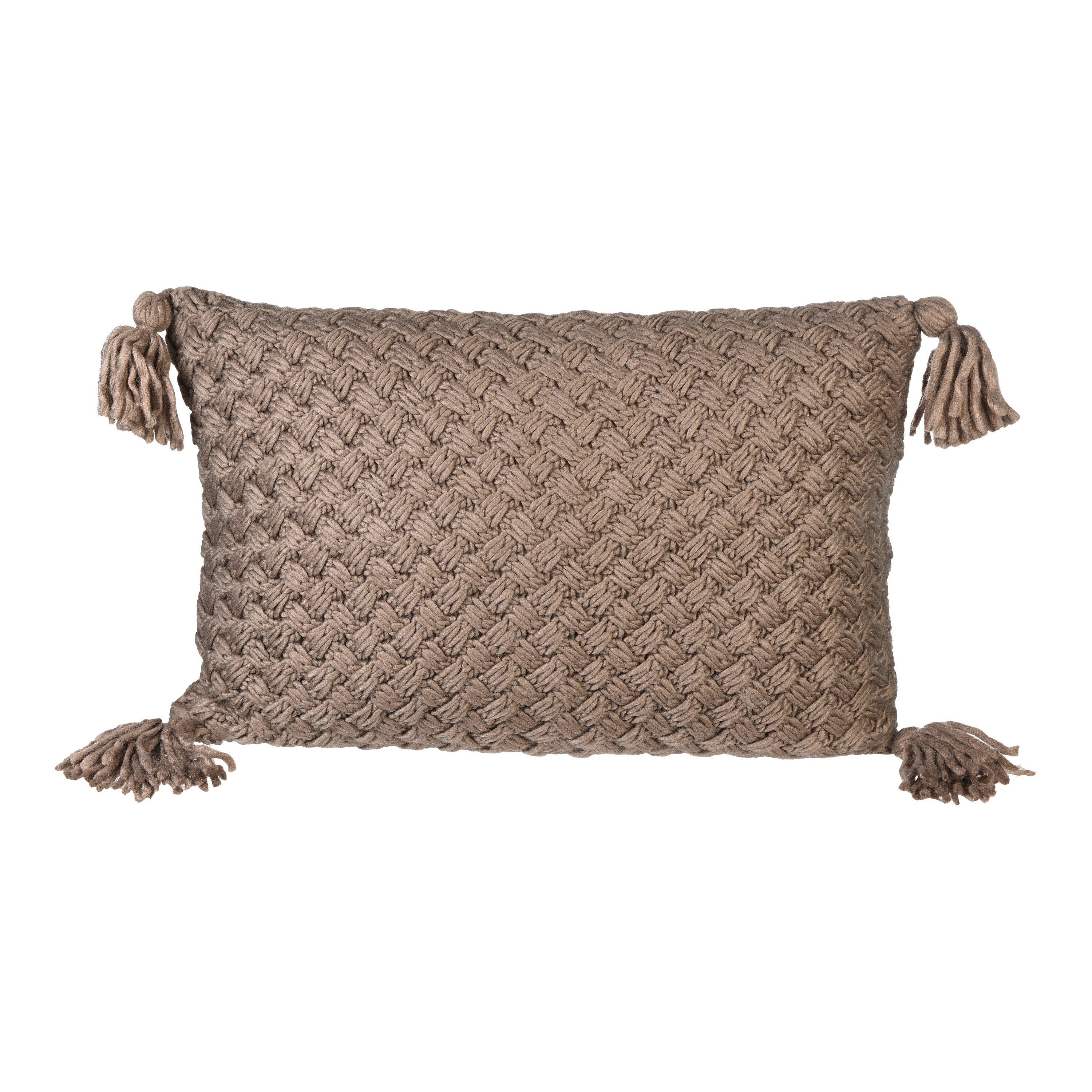 Kissenbezug Kissenhülle Diagonally Knit, Depot, aus Polyester, Polyacryl, L 60 Zentimeter, B 40 Zentimeter