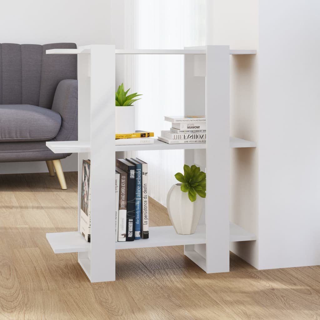 furnicato Bücherregal Bücherregal/Raumteiler Weiß 80x30x87 cm