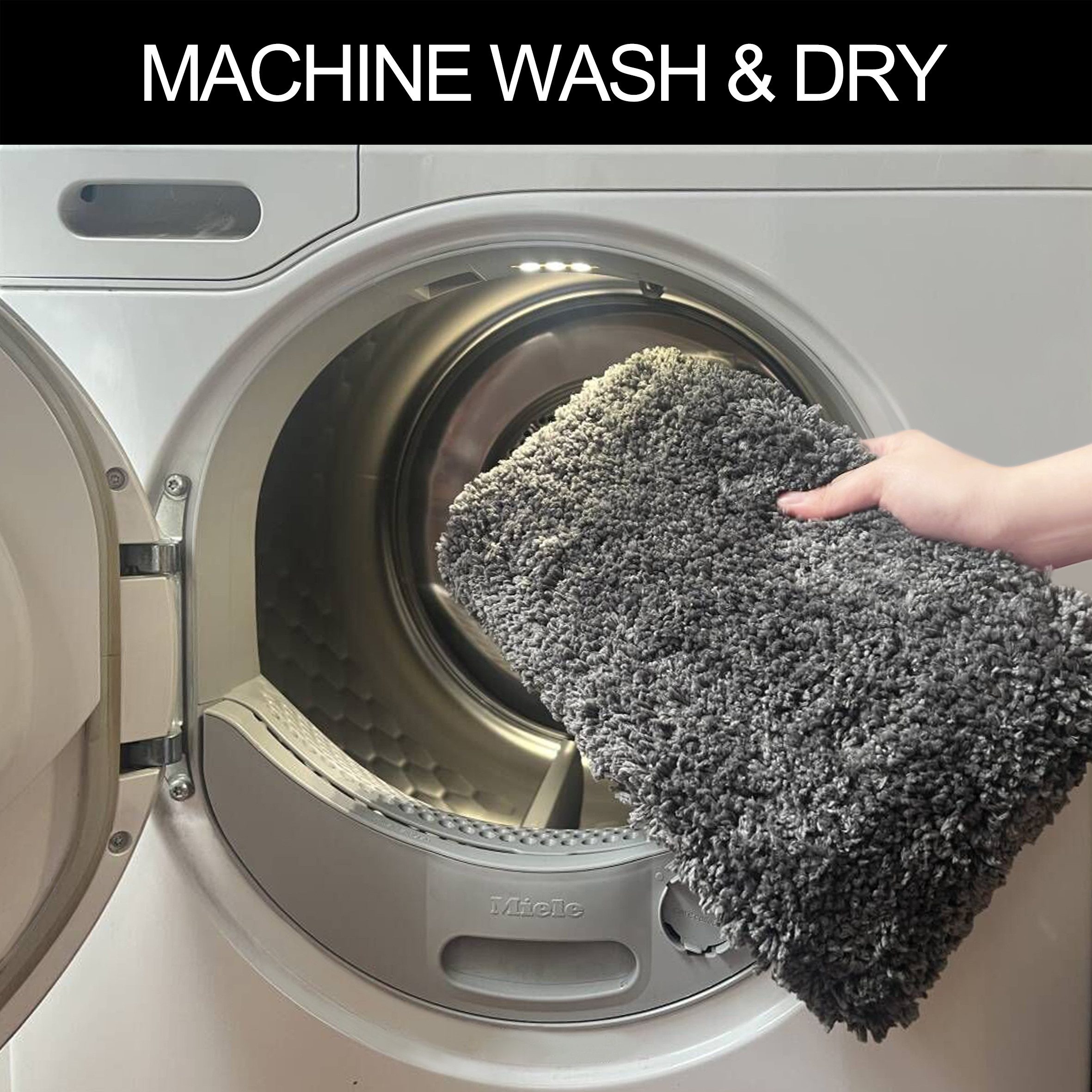 OTTO home Badematte Sanremo, Standard & Premium, 30mm oder 35mm, sehr weich, rutschhemmend beschichtet, schnell trocknend, fußbodenheizungsgeeignet, Polyester,  – Bild 4 von 5