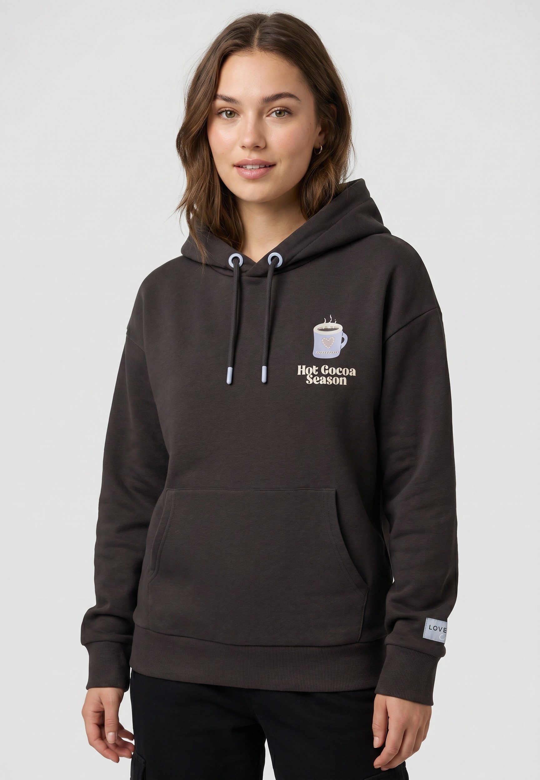SUBLEVEL Kapuzenpullover Damen Hoodie Hot Drinks Oversize Fit, verschiedene Motive
