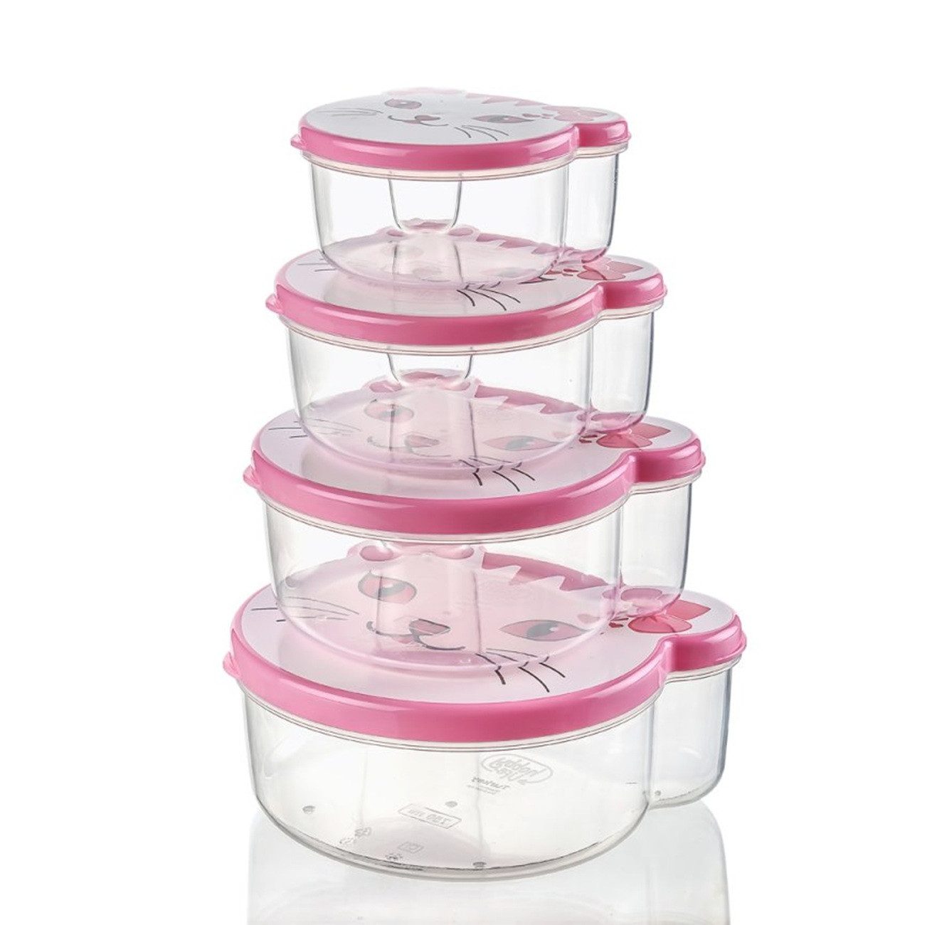 B-Home Aufbewahrungsdose für Kinder - 4er Set mit Tiermotiven, BPA-Frei & stapelbar (4 St)