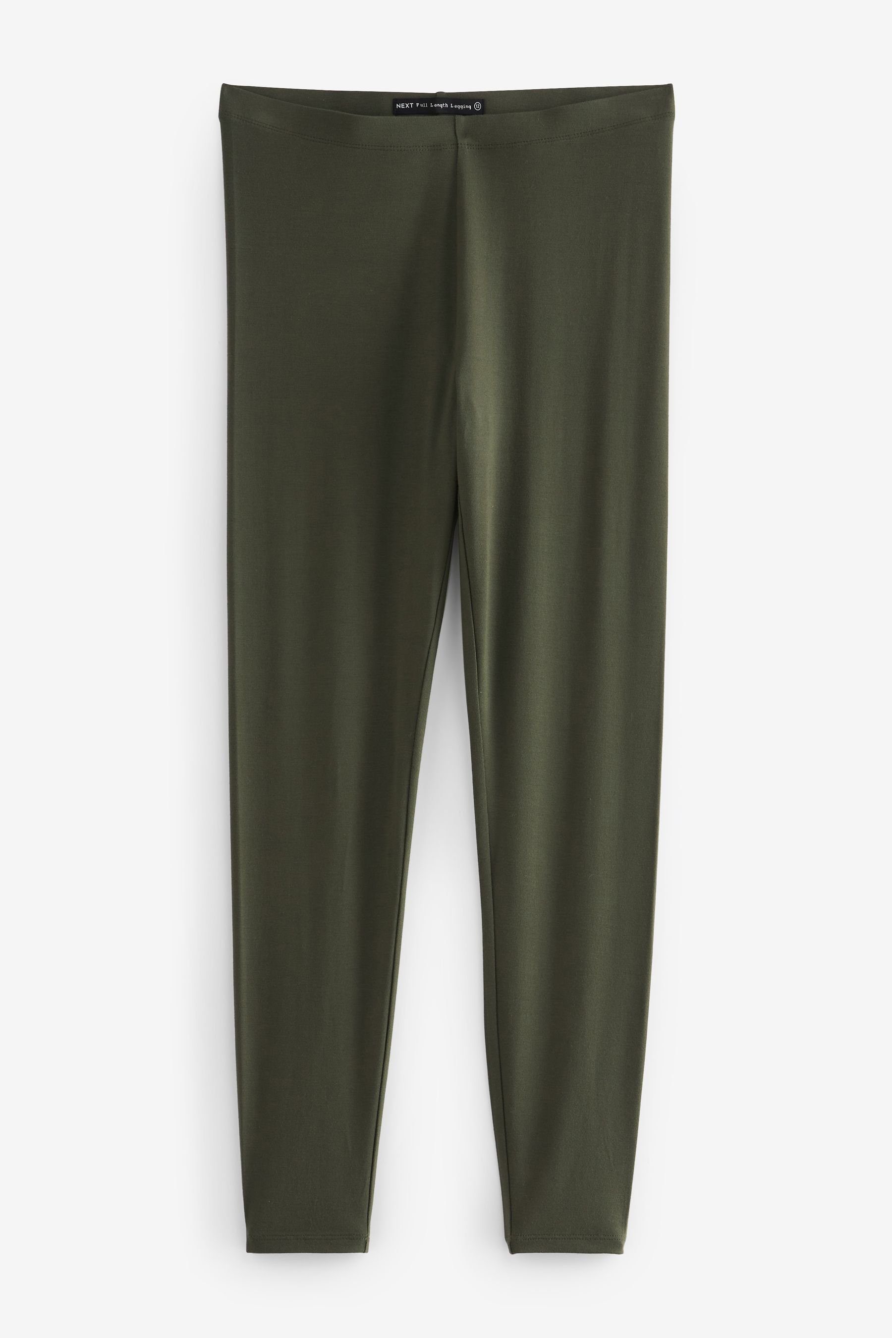 Leggings Fußlange Khaki Leggings Green Next (1-tlg)