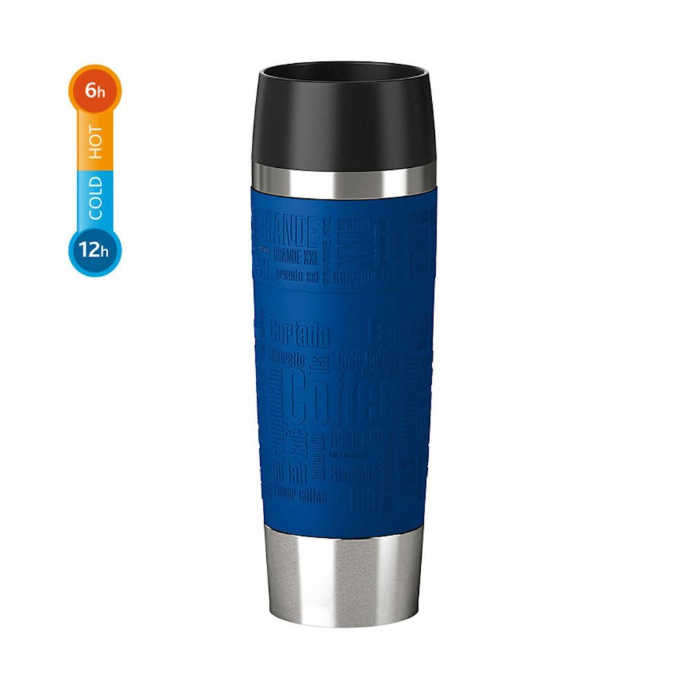 Emsa Thermobecher Travel Mug Grande Blau, Edelstahl