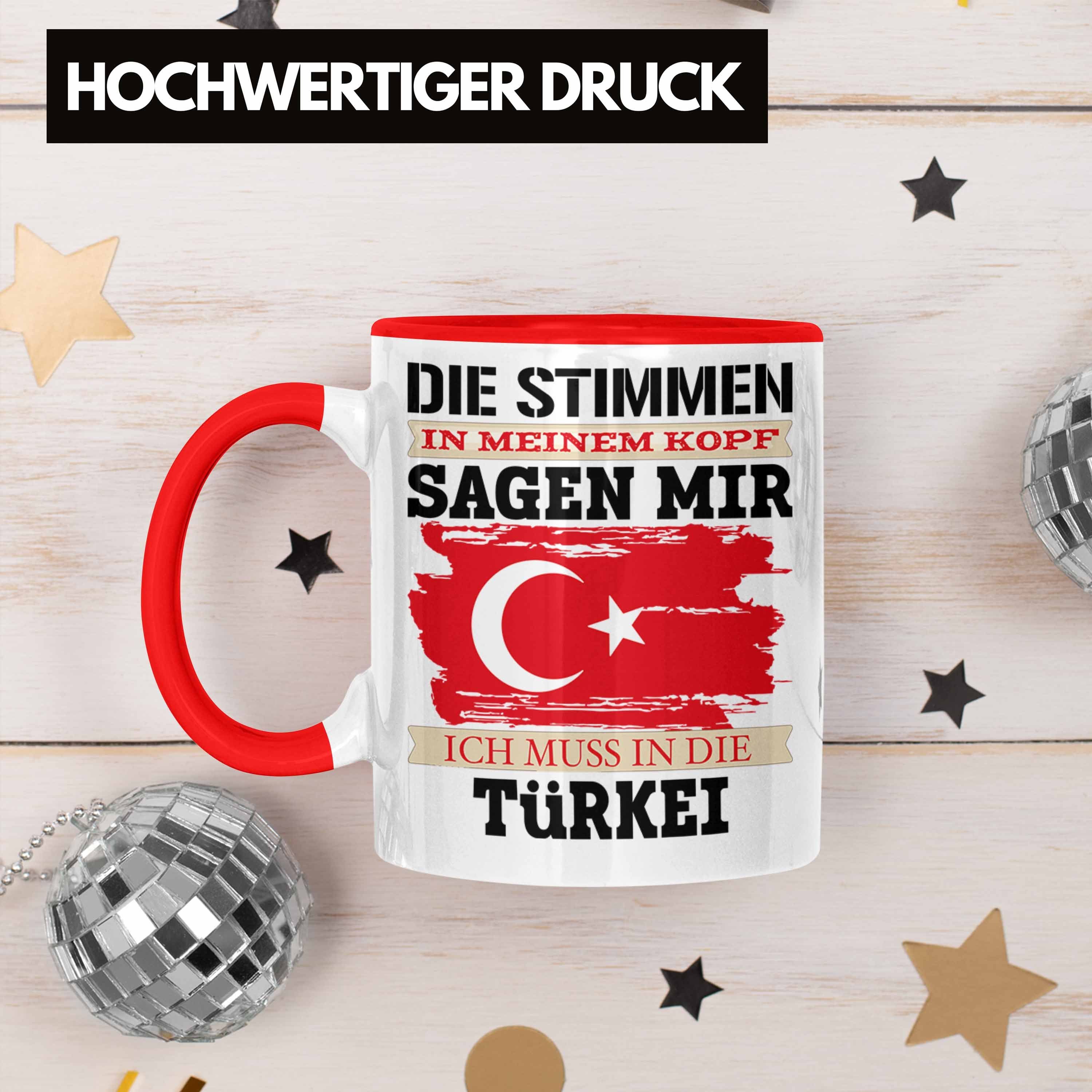 Trendation Land Rot Tasse Urlaub Tasse Trendation Türken Geschenk - Türkei für