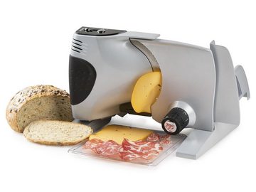 Domo Allesschneider, 100 W, Brot & Wurst-Schneider Aufschnitt-Maschine Wellenschliff Messer Ø19cm