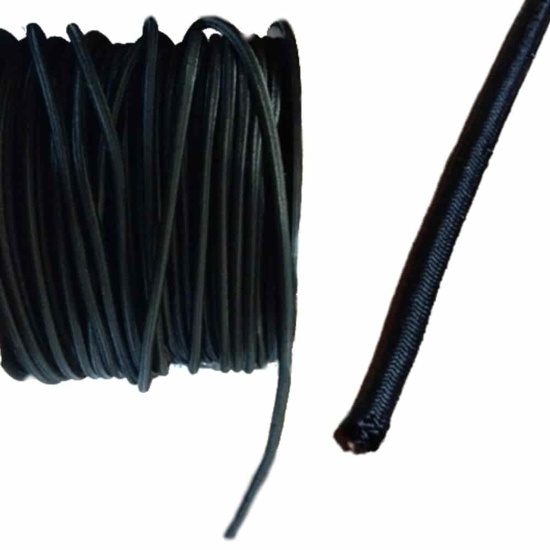 Expander Expanderseil 8 mm, schwarz, 40 Meter, Gummiseil mit PP Ummantelung