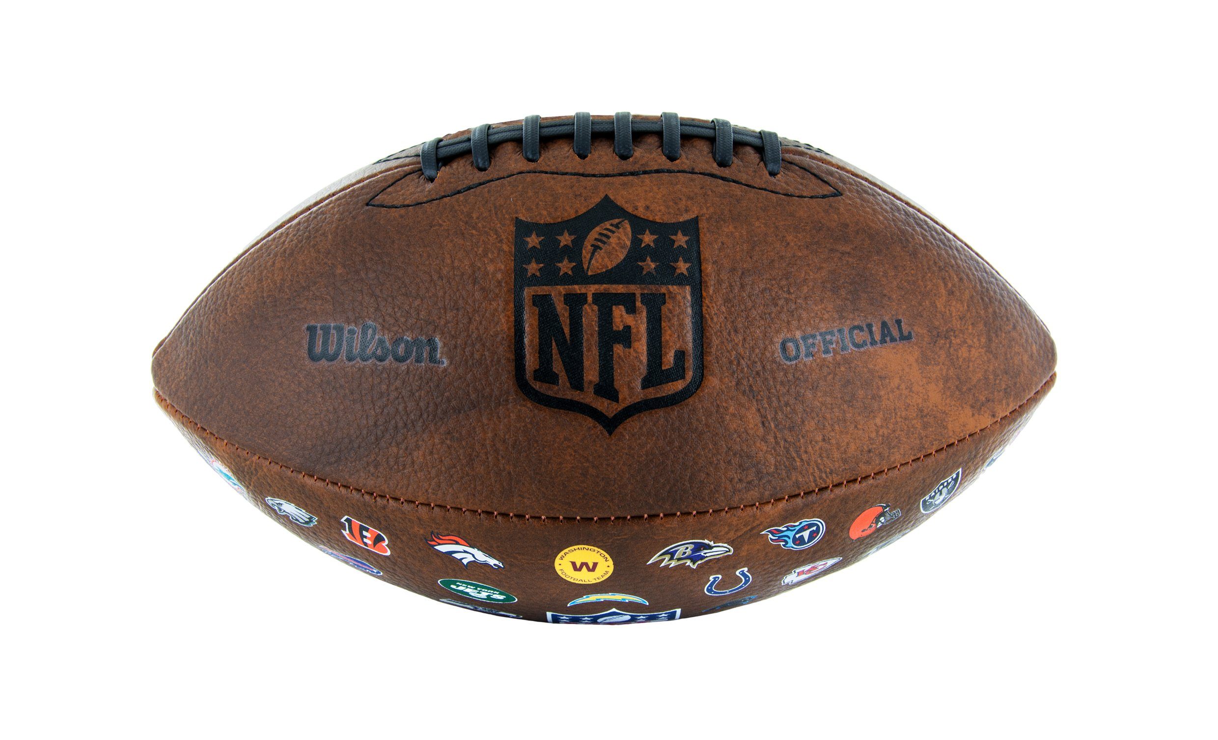 Wilson Football American Football NFL Junior Throwback 32 Team Logo, mit 32 Team Logos