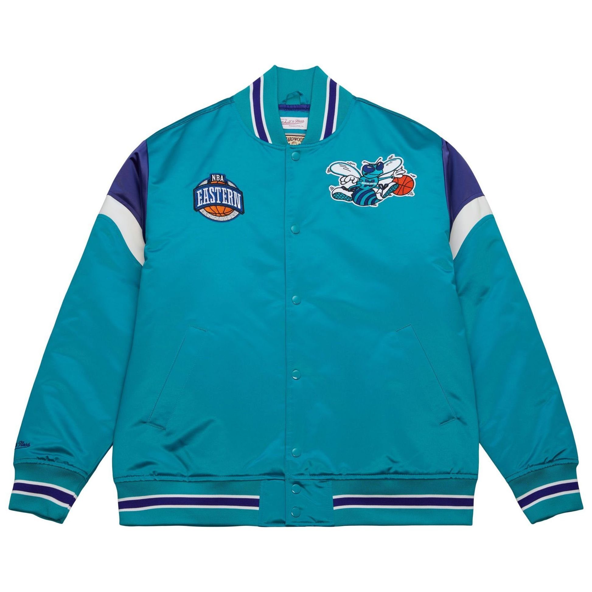 Heavyweight Satin Mitchell & Ness Hornets Charlotte NBA Collegejacke