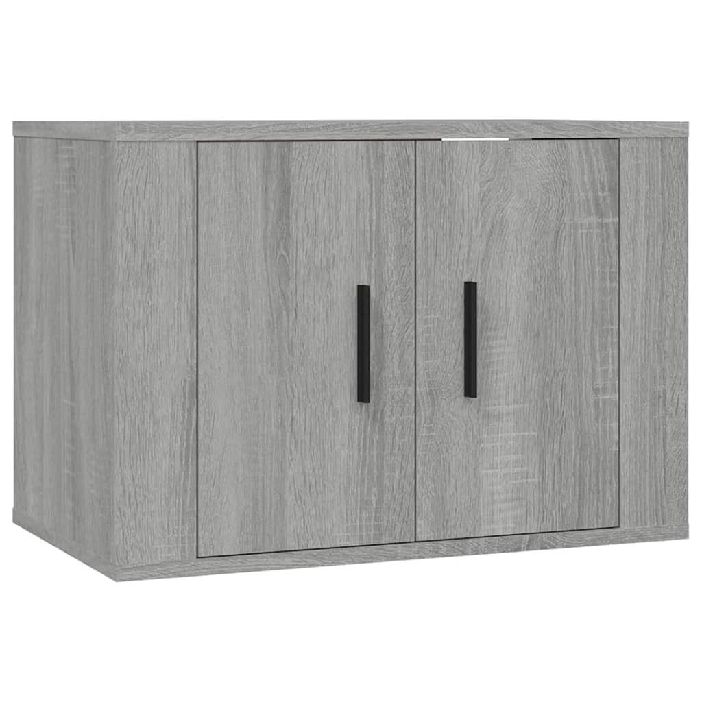 3 TV-Wandschränke cm 57x34,5x40 furnicato Sonoma TV-Schrank Stk. Grau