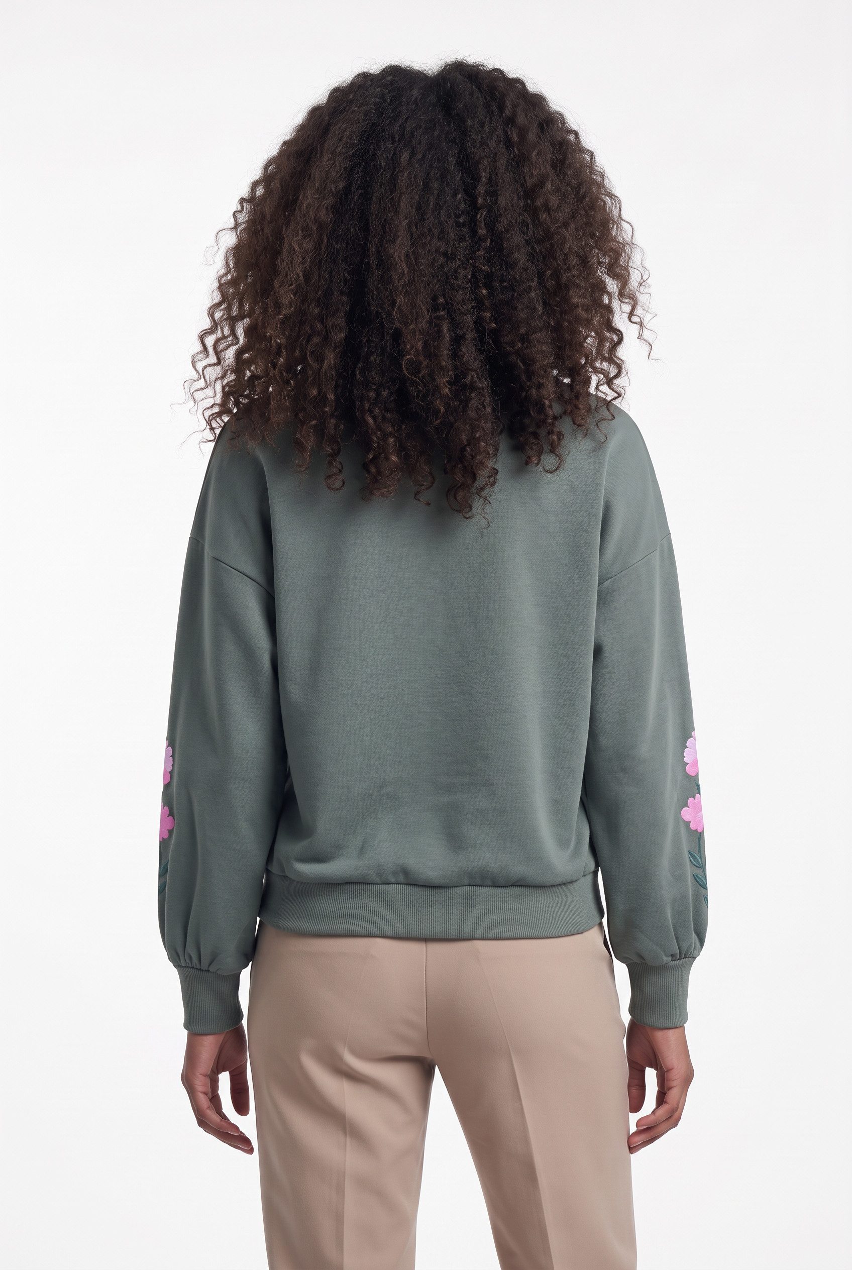 ONLY Sweatshirt ONLBROOKE L/S O-NECK FLOWER SWT Baumwollmischung, regular fit – Bild 2 von 5