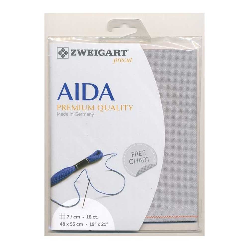Zweigart Kreativset AIDA Zweigart Precute 18 ct. Fein-Aida 3793 Farbe 705 perlgrau, (embroidery kit by Marussia)