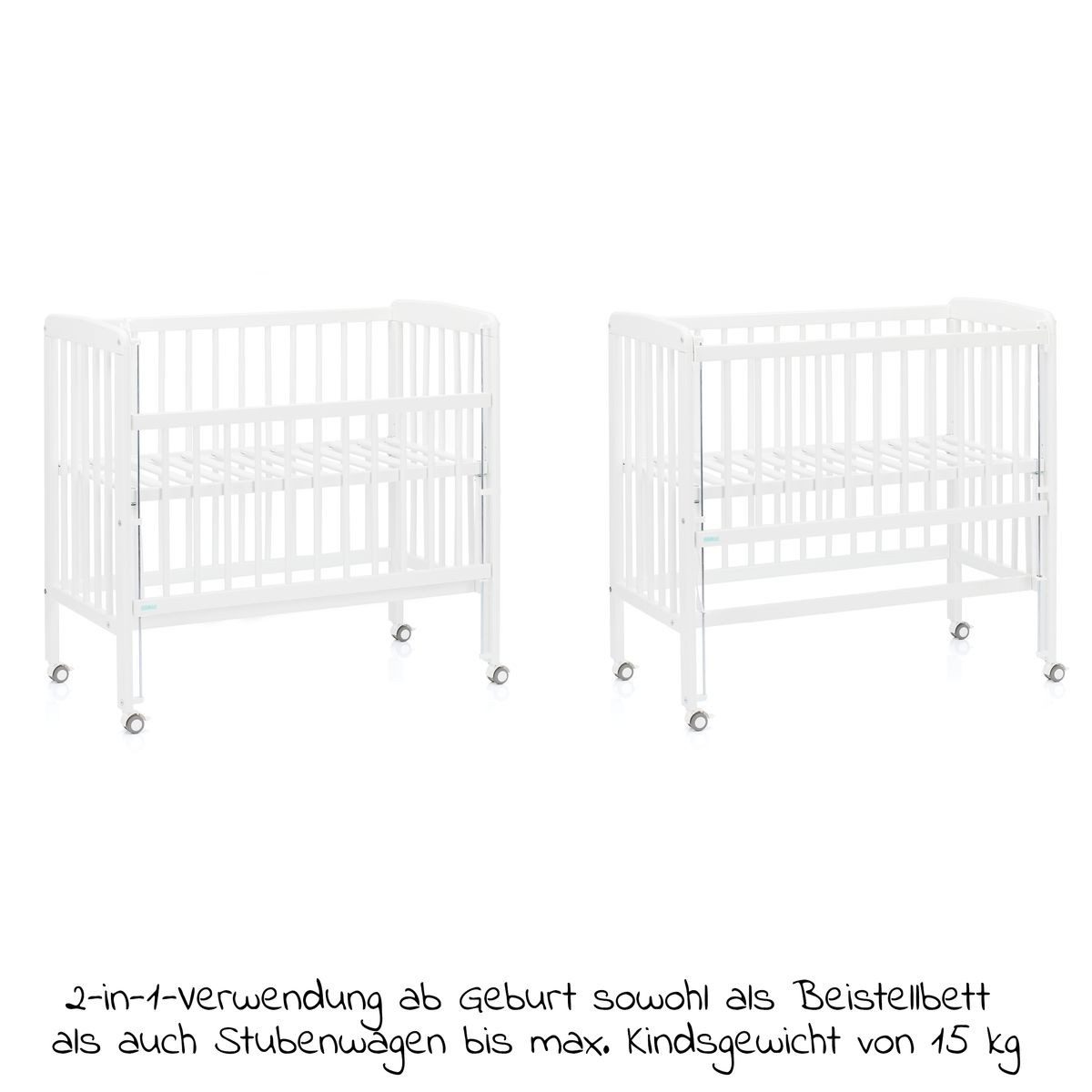 Fillikid Beistellbett Nino - Weiß, Stubenwagen günstig online kaufen
