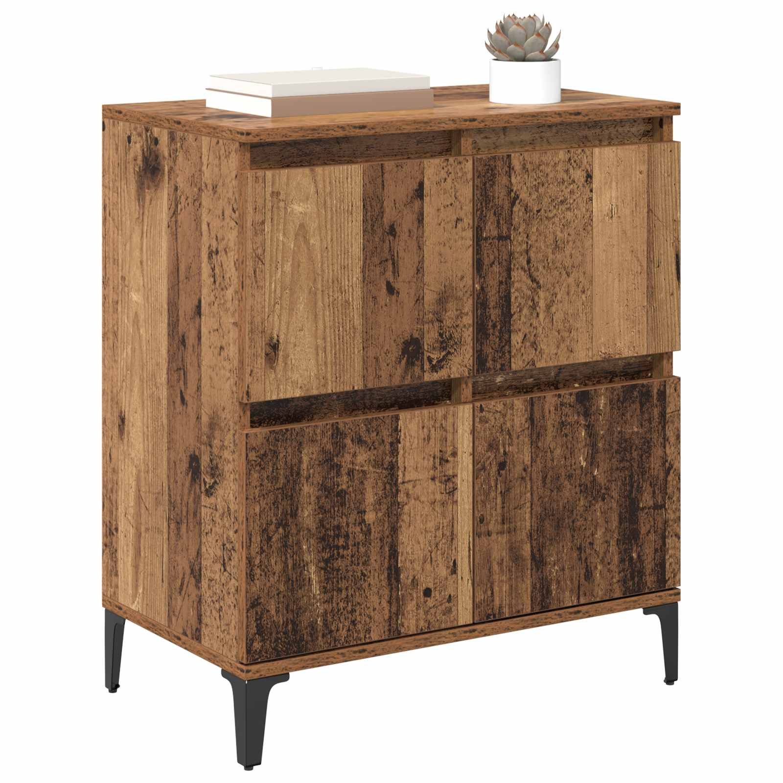 vidaXL Sideboard Sideboard Altholz 60 x 35 x 70 cm Verbundholz und Eisen (1 St)