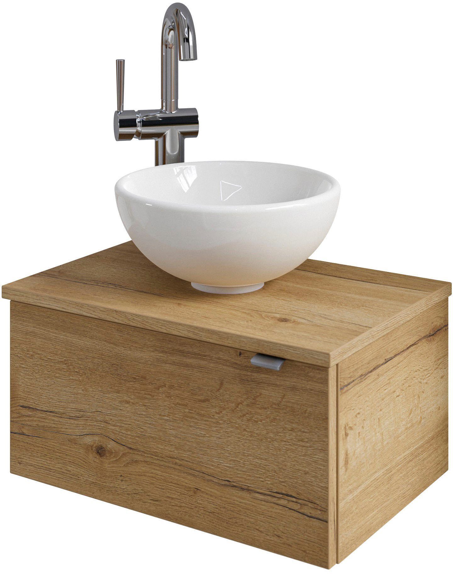 Saphir Waschtisch "Serie 6915 Waschschale mit Unterschrank für Gästebad, Gä günstig online kaufen