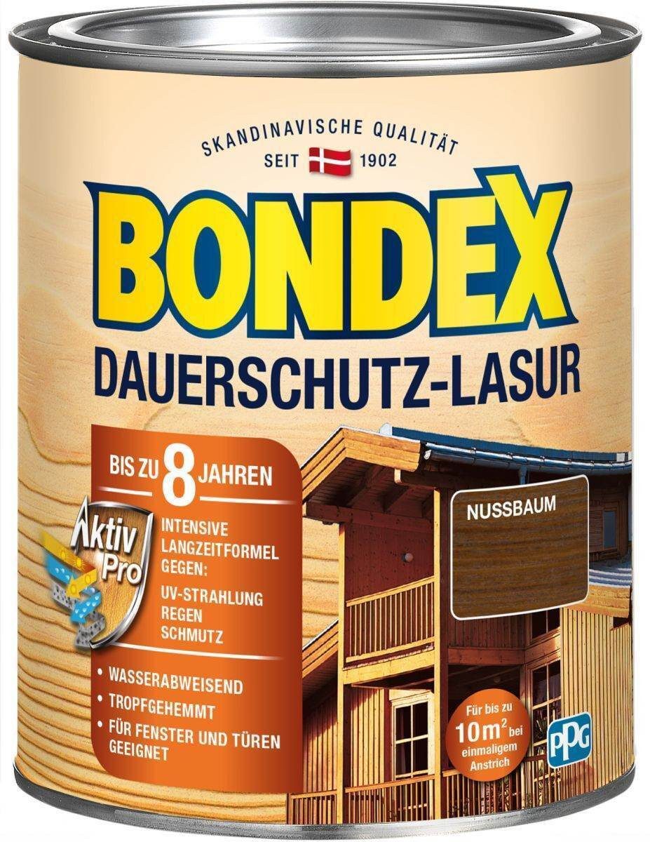Holzschutzlasur Dauerschutz-Lasur 0,75 L in Nussbaum, Holzpflege mit Witterungsschutz