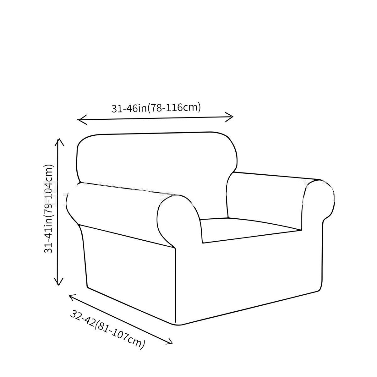 Sofahusse Stretch überzug Grau, Sofabezug Sitzer Elastisch CTGtree Sofa 1