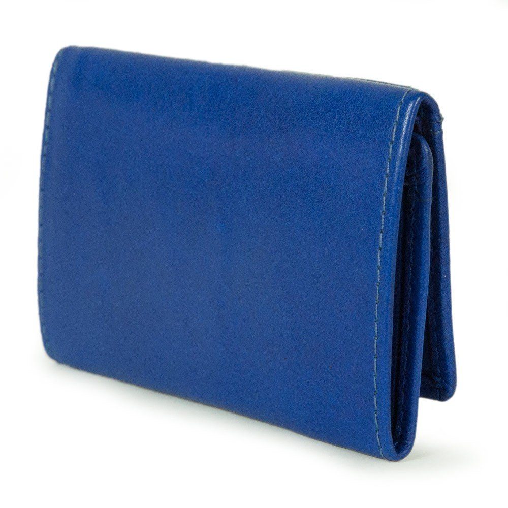 Geldbörse Branco Leder, / Azur-Blau, Mini-Portemonnaie, BRANCO 105 Geldbörse Kleine Mini
