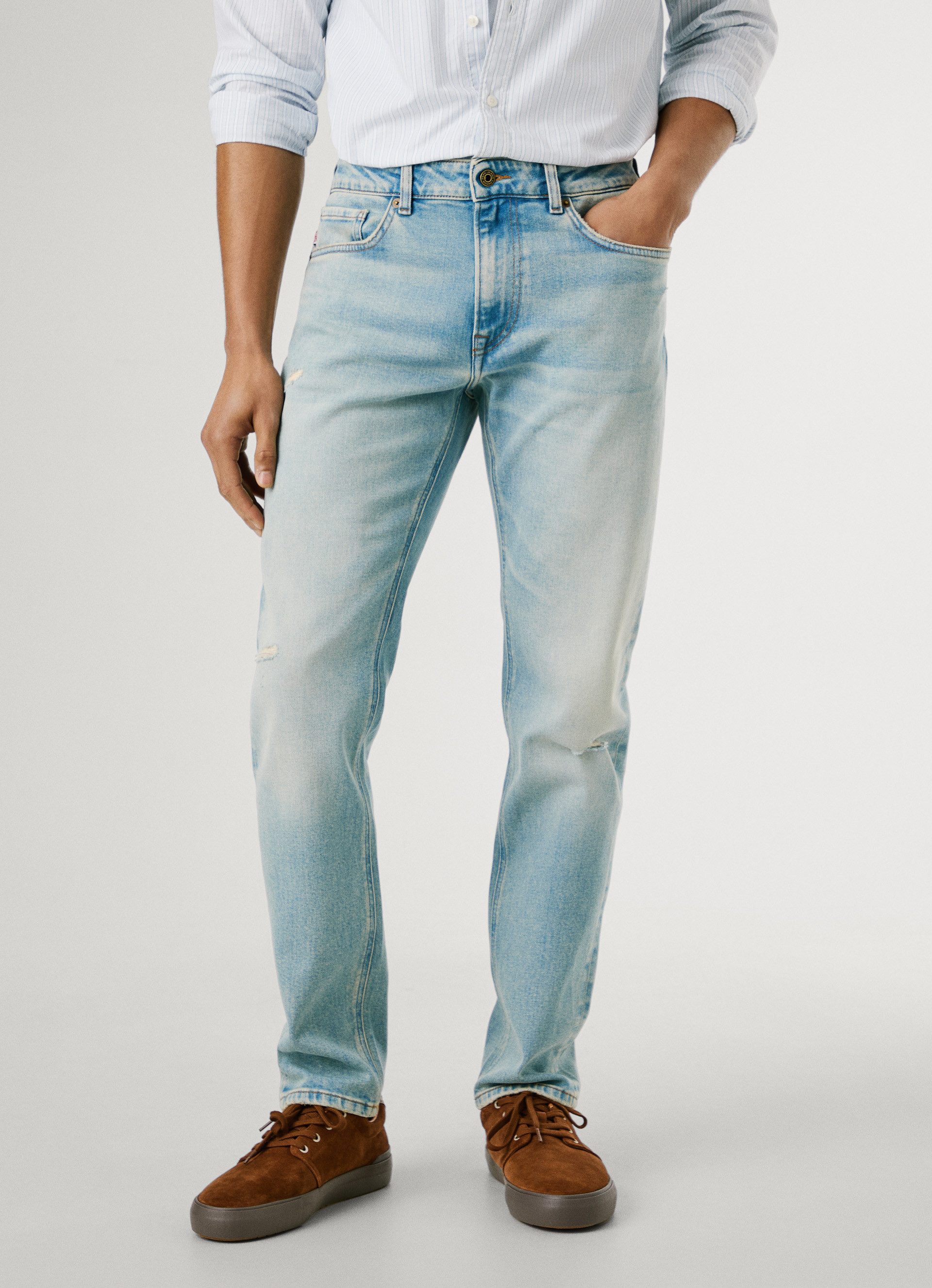 Pepe Jeans Tapered-fit-Jeans TAPERED JEANS STANLEY Ziernähte an den Gesäßta günstig online kaufen