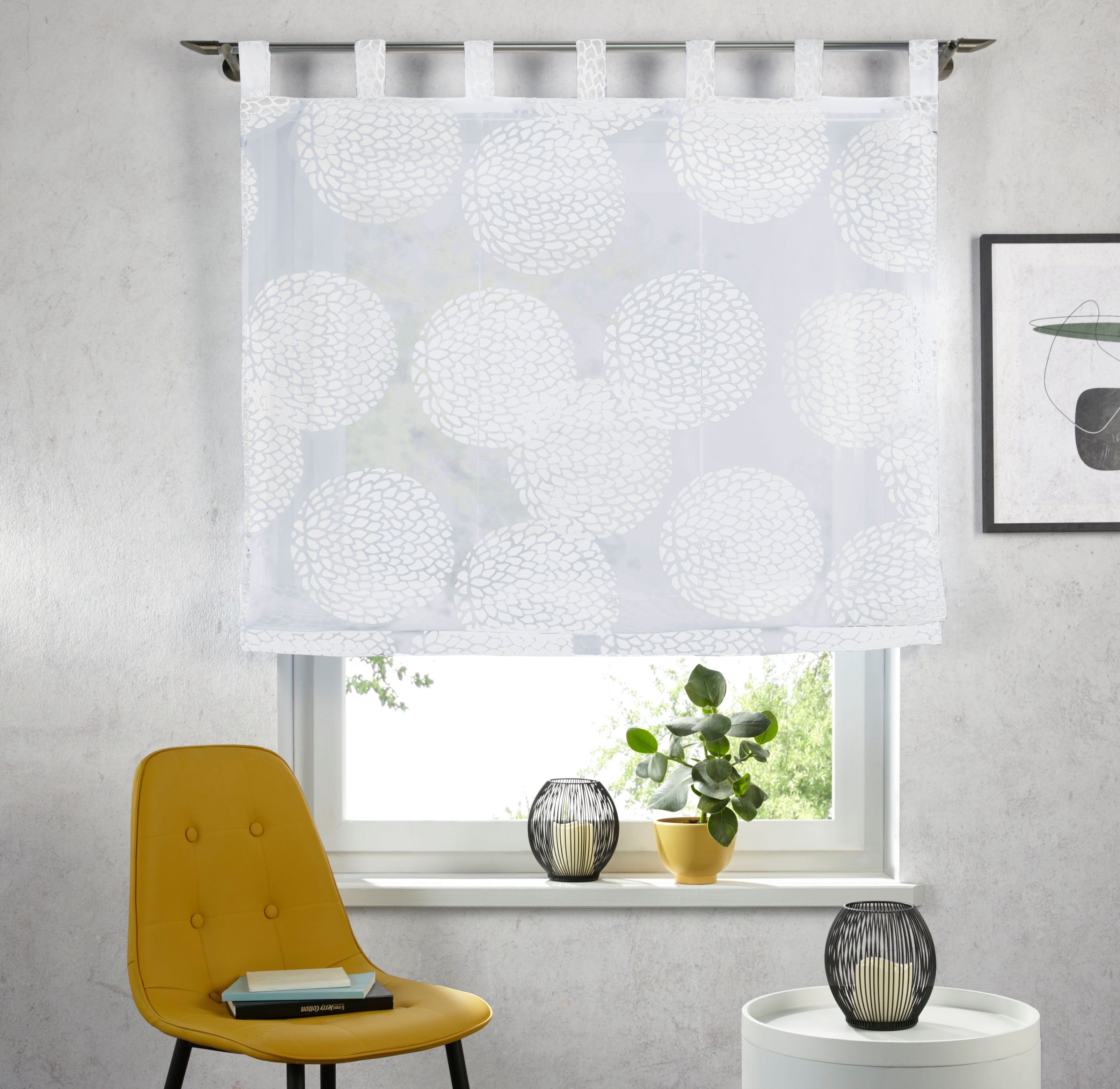 my home Raffrollo Belem, mit Schlaufen, Transparent, Voile, Polyester günstig online kaufen