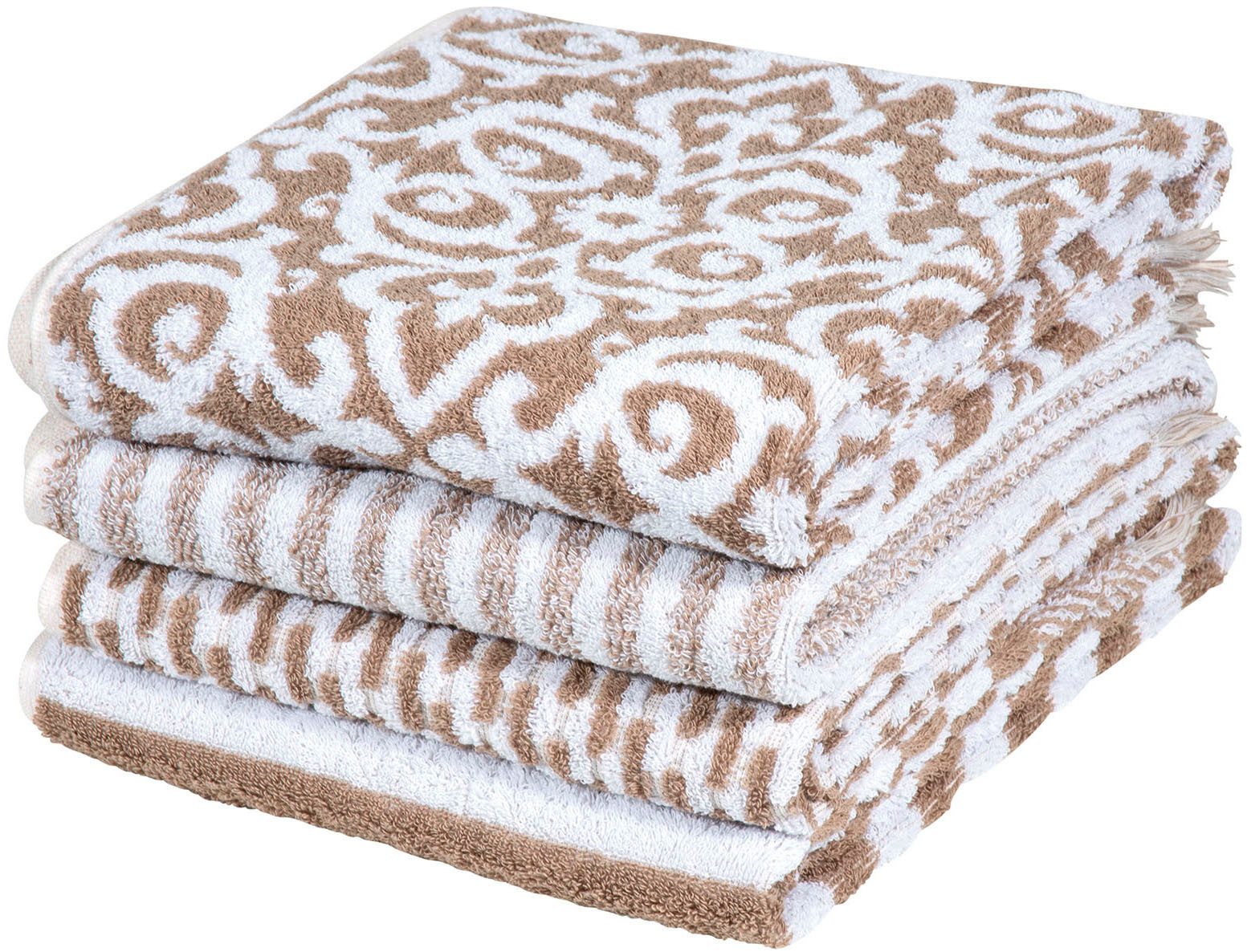 PAD Handtuch Set FAMILY, 50x100 cm, Frottee (8-St), Made in Europe, verschi günstig online kaufen