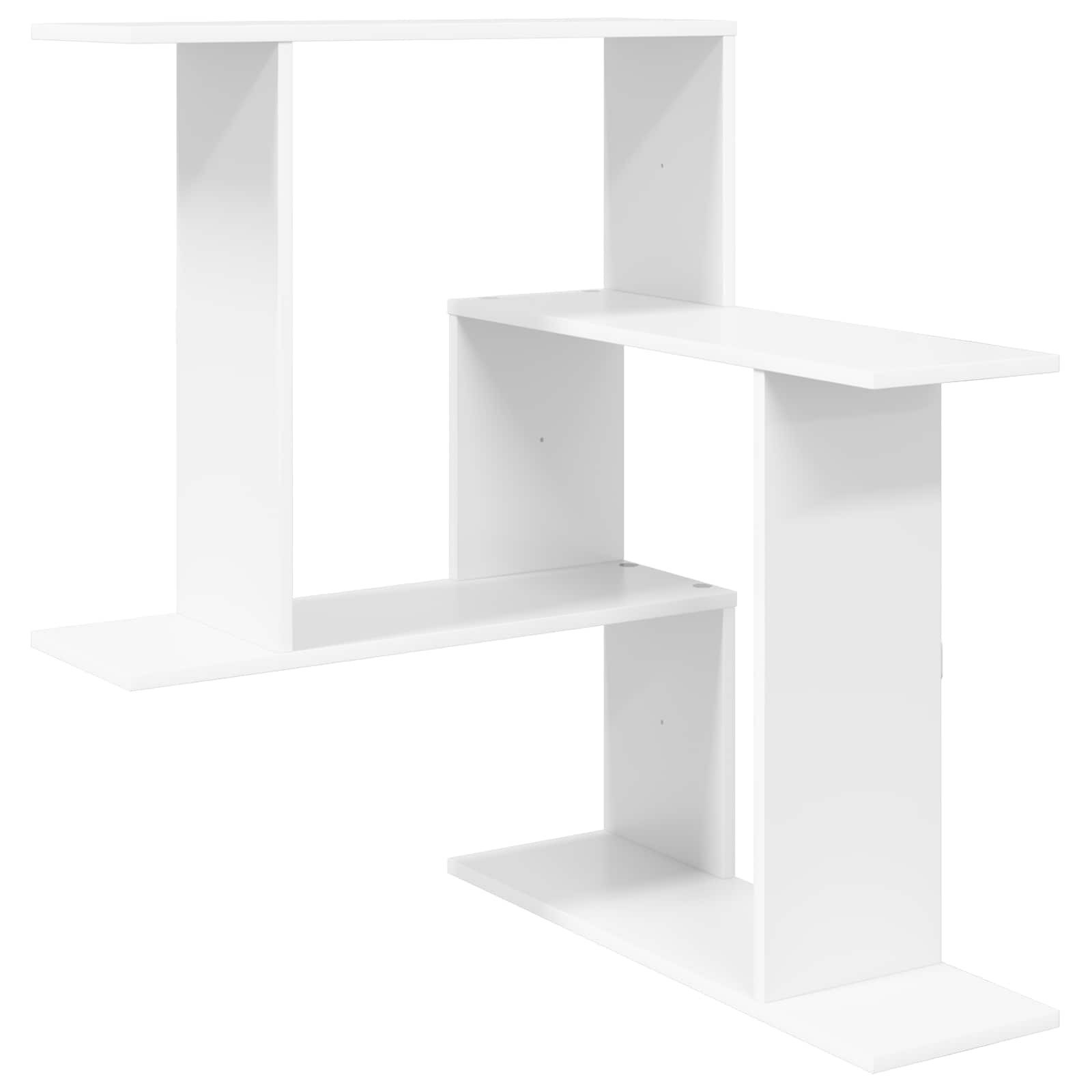 vidaXL Regal Wandregal Weiß 67 x 67 x 87 cm Holzwerkstoff, 1-tlg.