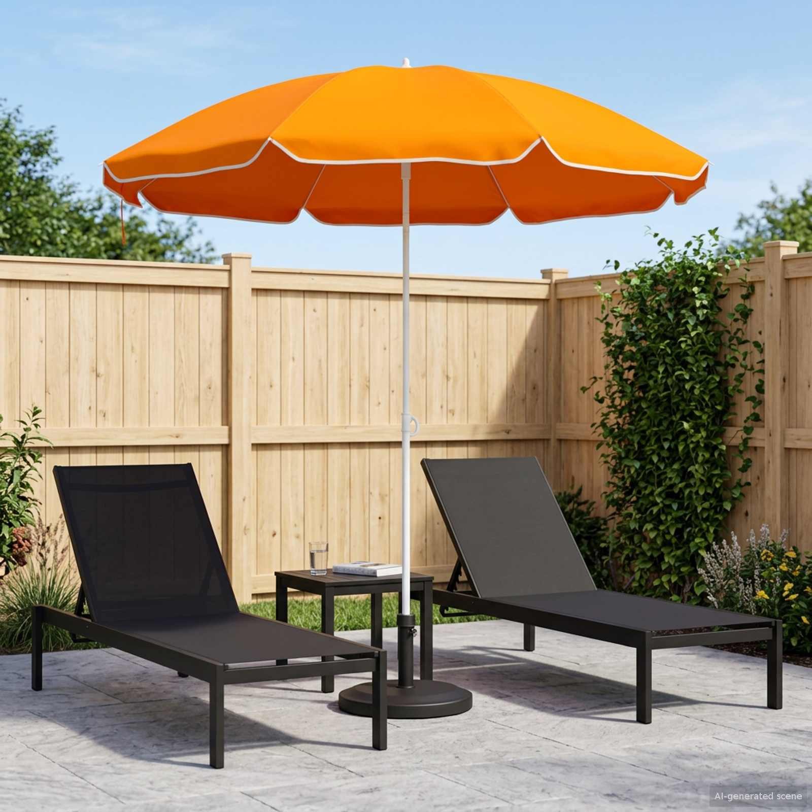 vidaXL Sonnenschirm Garten-Sonnenschirm 160 cm 170T Polyester Orange