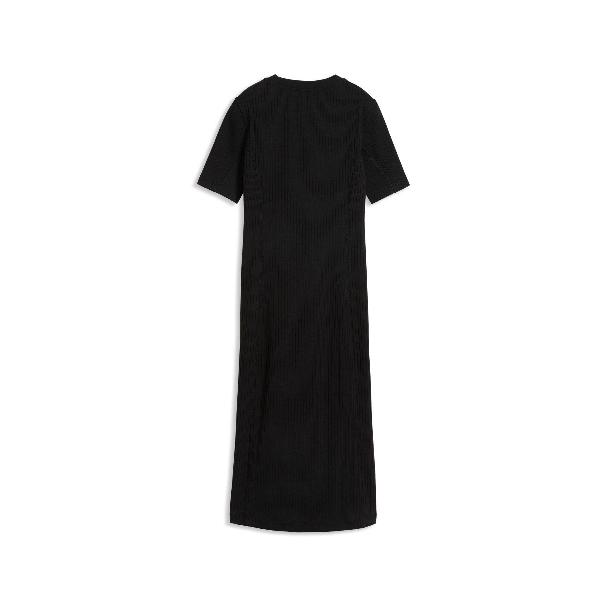 PUMA Sweatrock HER RIB DRESS kniebedeckende Länge, unifarbenes Design, sportlicher Schnitt