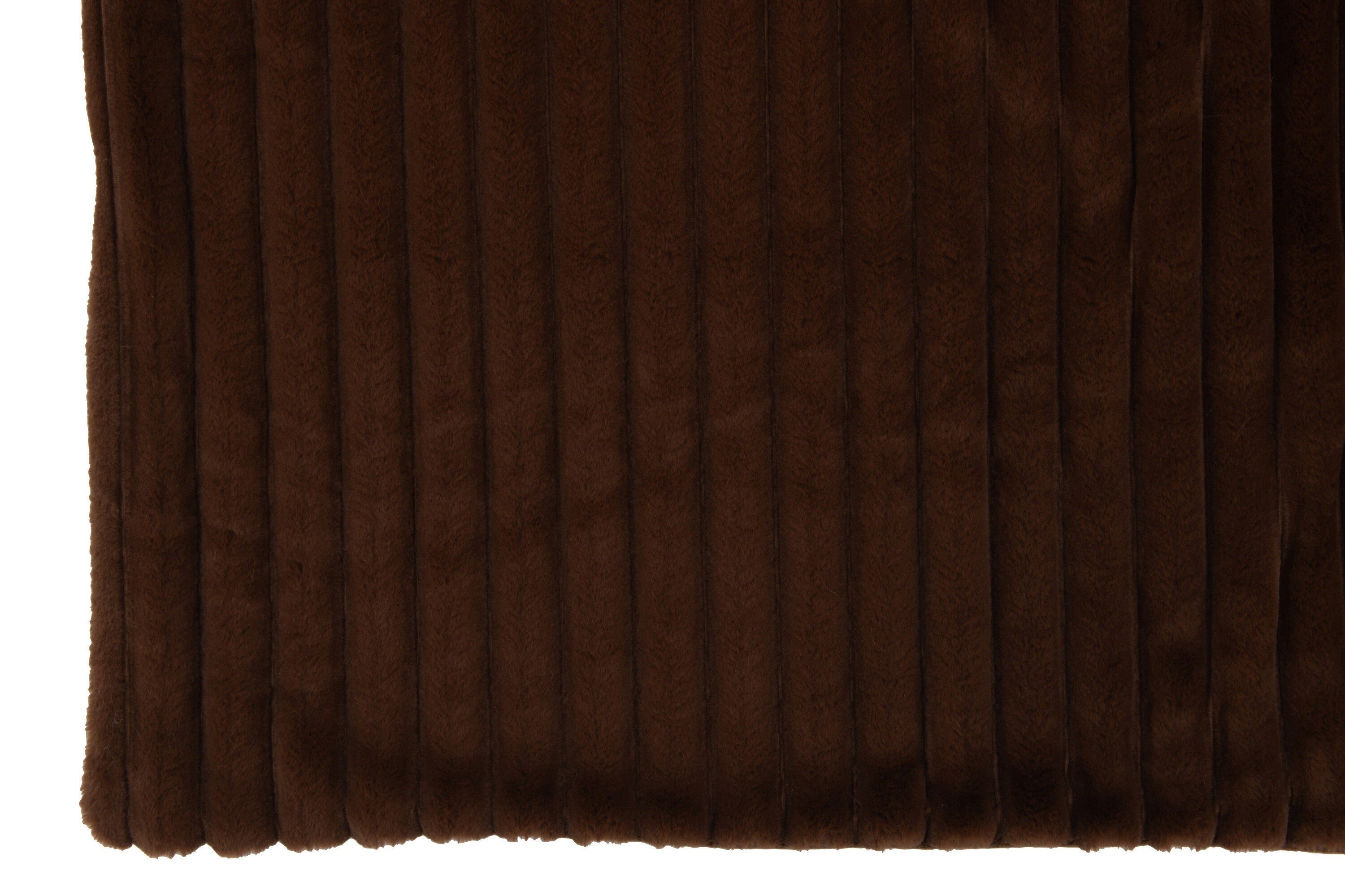 Cord' Farbe Decke 'Plaid 2er-Set J-line Dekoobjekt Polyester, oder Schok Schokolade Rost