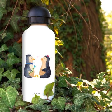 Mr. & Mrs. Panda Trinkflasche Pinguin Pärchen - Weiß - Geschenk, Hochzeitstag, große Liebe, Kids, V, Leicht zu öffnen