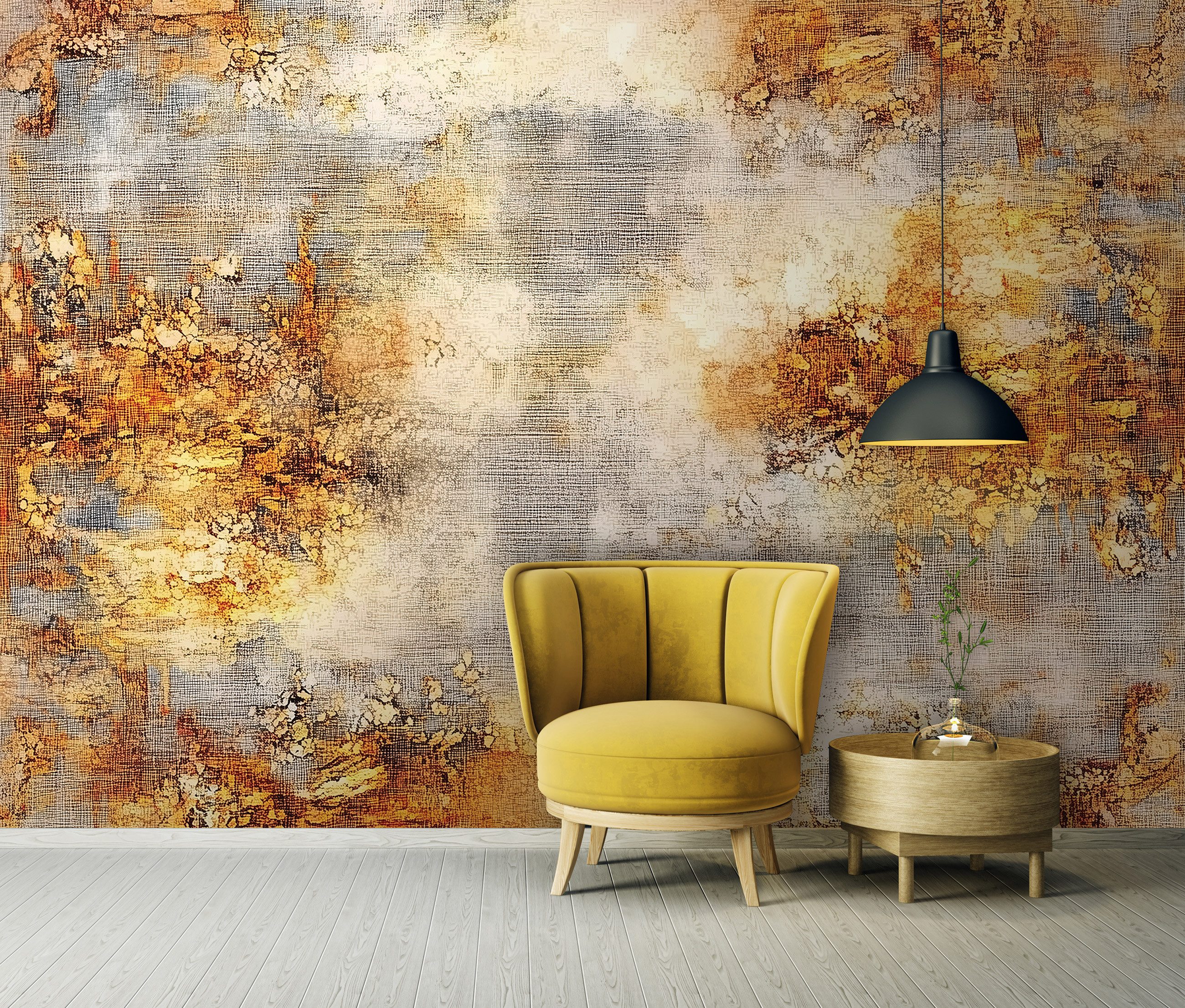 Wallarena Fototapete Abstrakt Rost Gold Vlies Tapete Wohnzimmer Schlafzimme günstig online kaufen