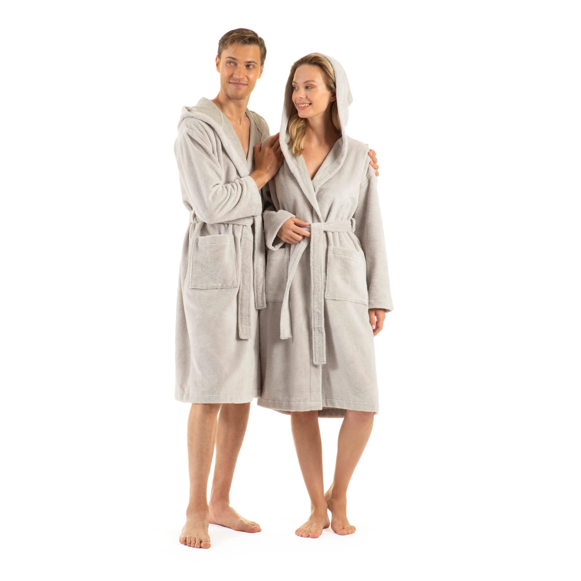 English Home Bademantel ENGLISH HOME Bademantel Damen Flauschig, Bademantel Herren mit Kapuze