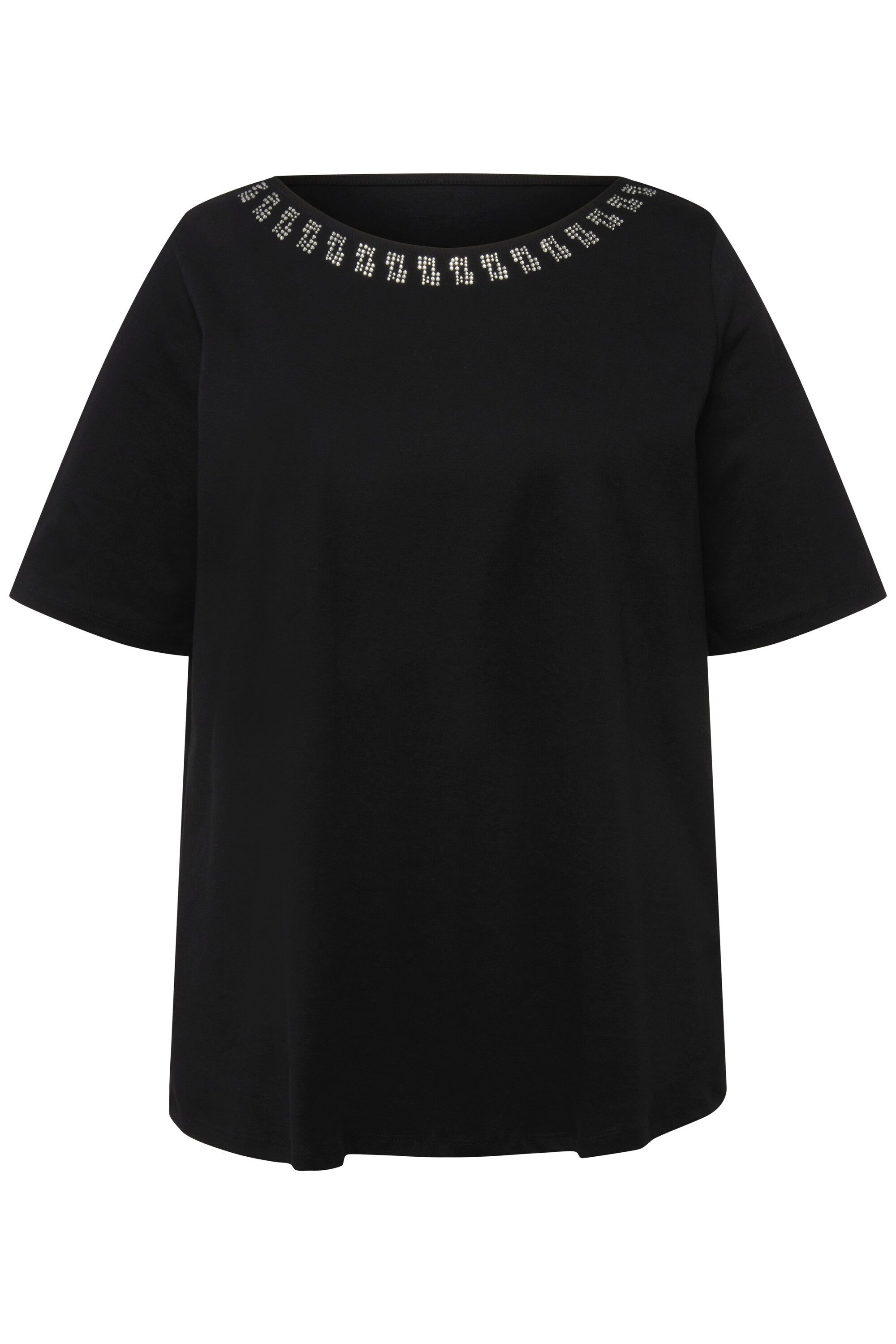 Ulla Popken T-Shirt T-Shirt A-Linie Ziersteine günstig online kaufen