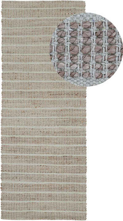 Läufer »Lara«, carpetfine, rechteckig, Höhe 6 mm, Wendeteppich aus Jute/Baumwolle