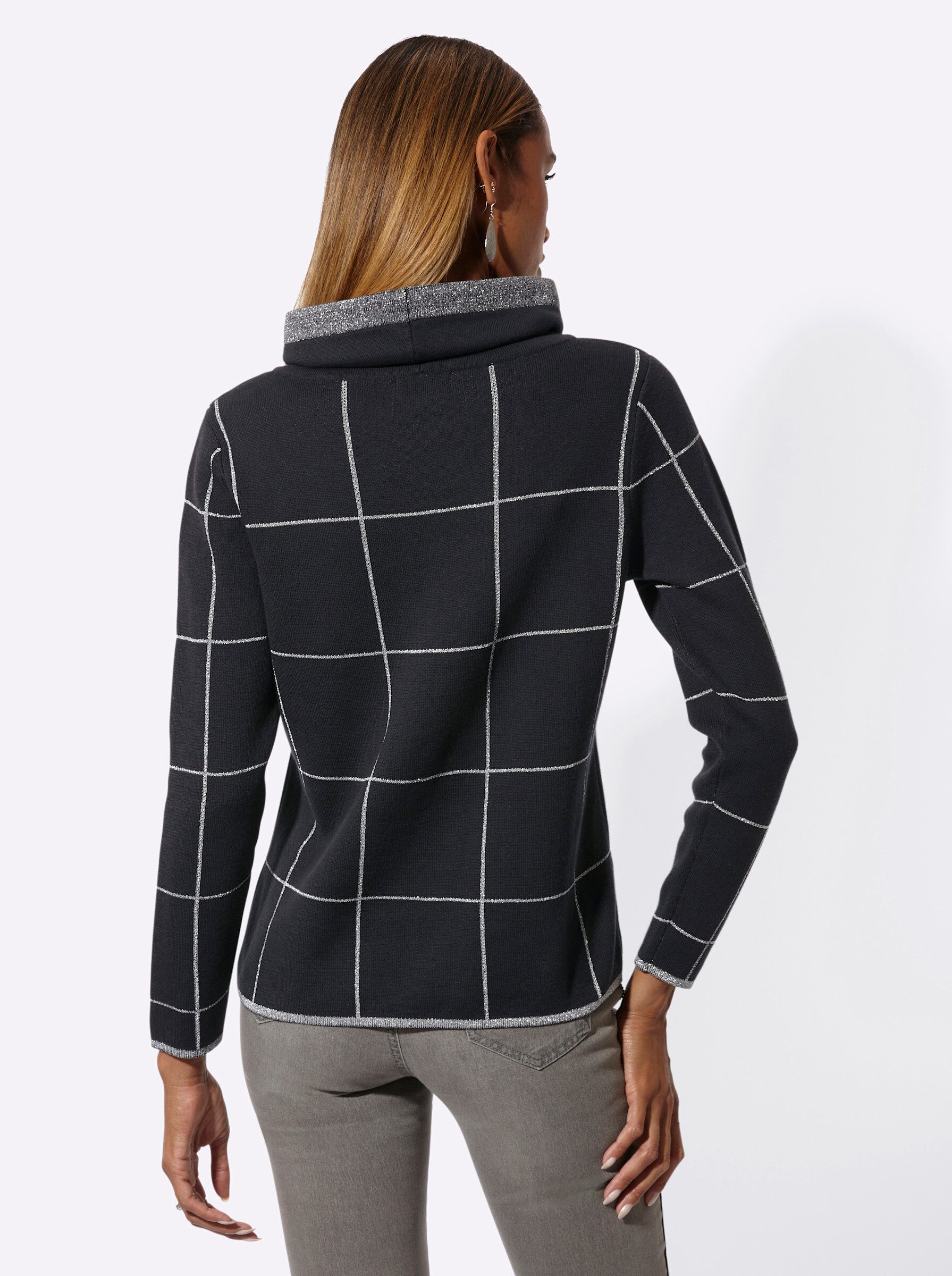 creation L Strickpullover Jacquard-Pullover Langarm Jacquard